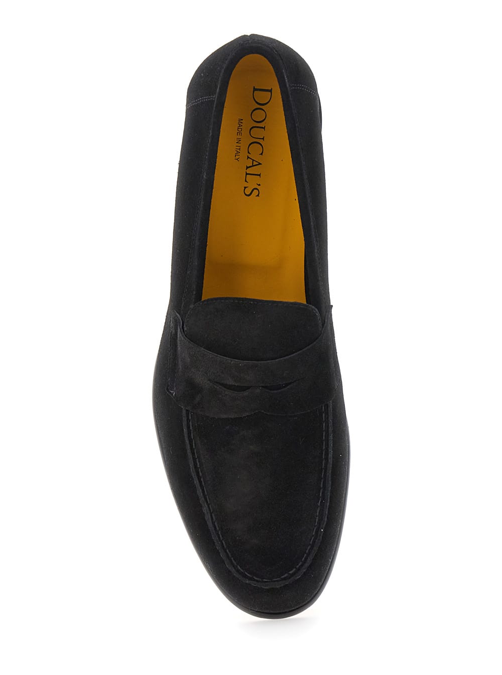 Doucal's Man Loafers Midnight Blue Size 10 Soft Leather In Black
