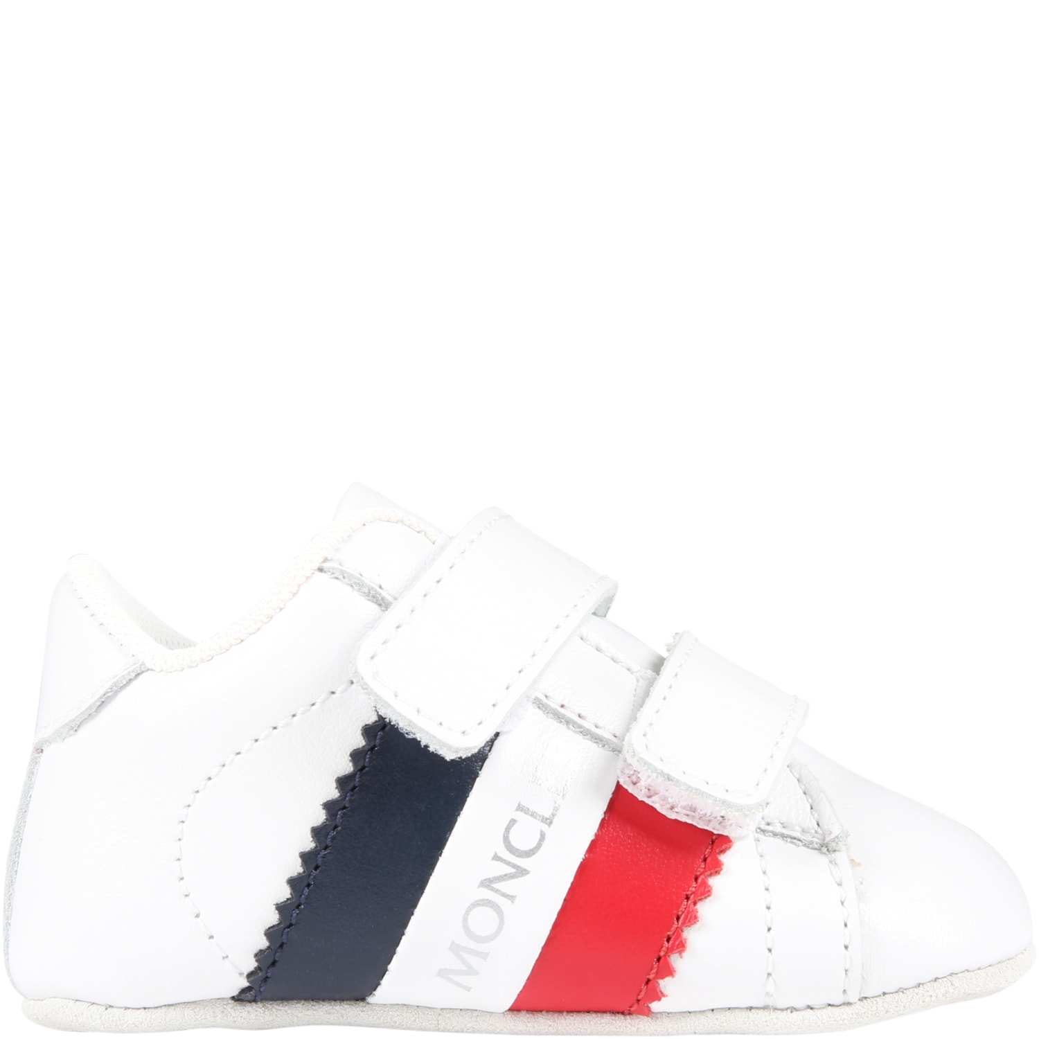 Moncler White Sneakers For Baby Boy
