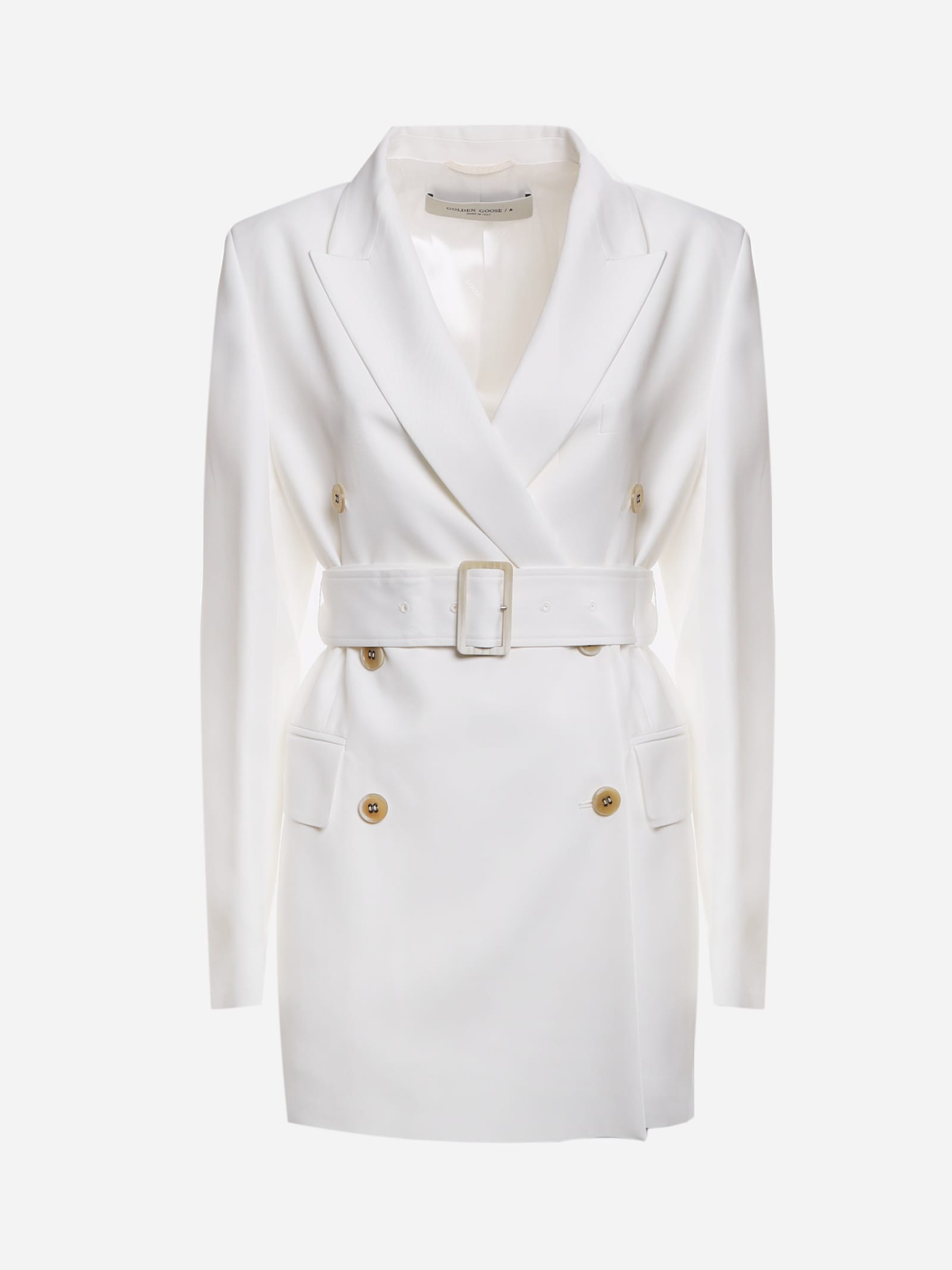 Golden Goose Double-breasted Clizia Blazer With Belt At The Waist