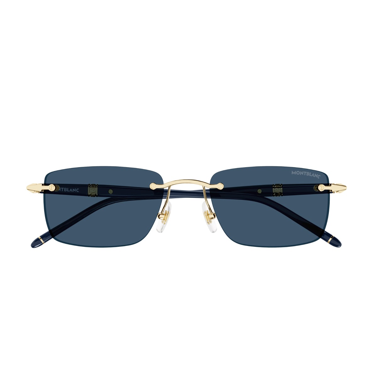 Montblanc Mb0344s Linea Meisterstück 003 Sunglasses In Blu