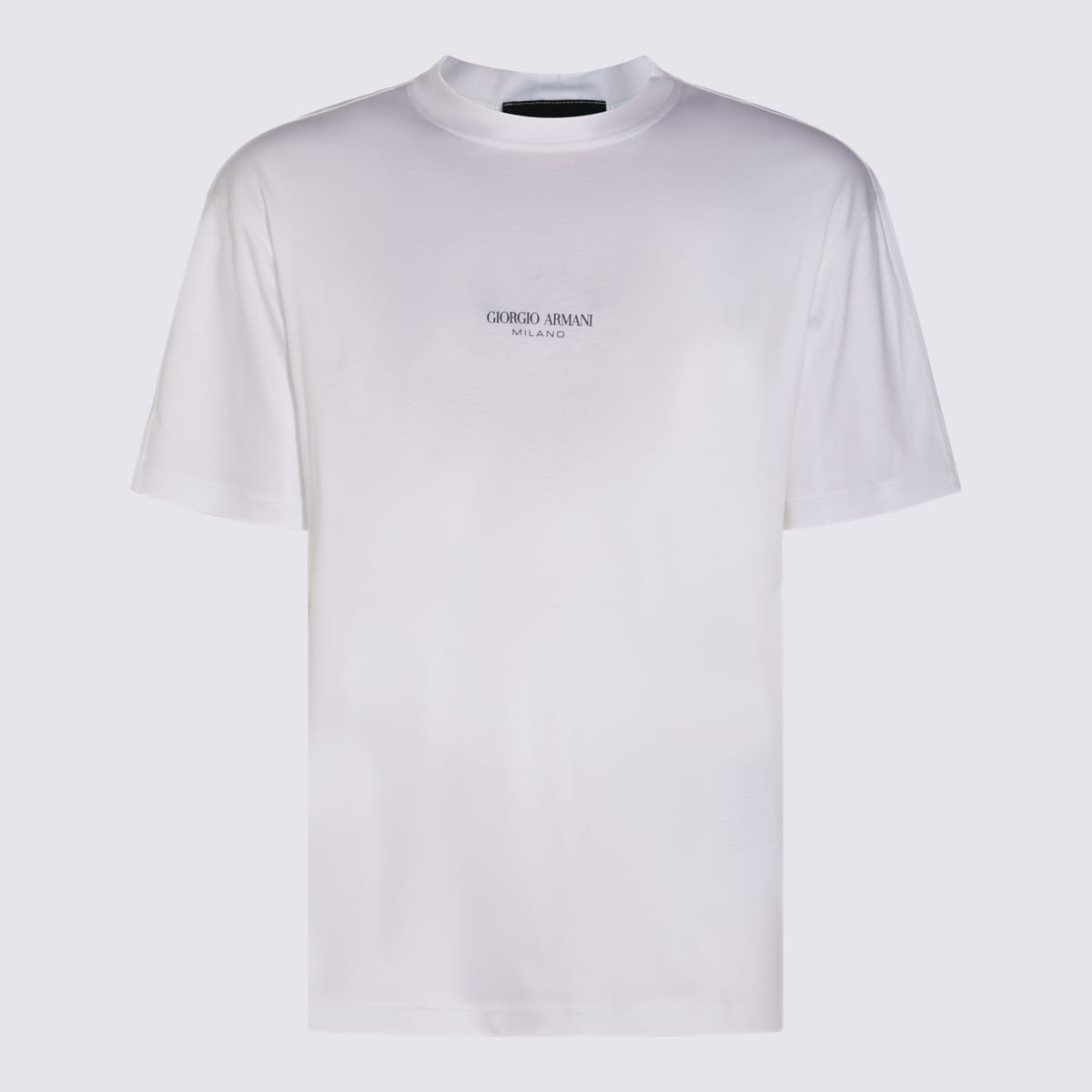 Giorgio Armani Logo Crew Neck T-shirt In White