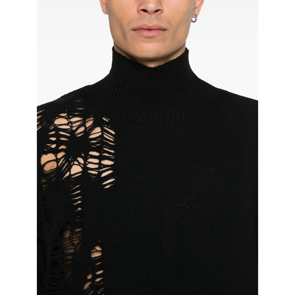 Ann Demeulemeester Turtleneck Sweater In Black