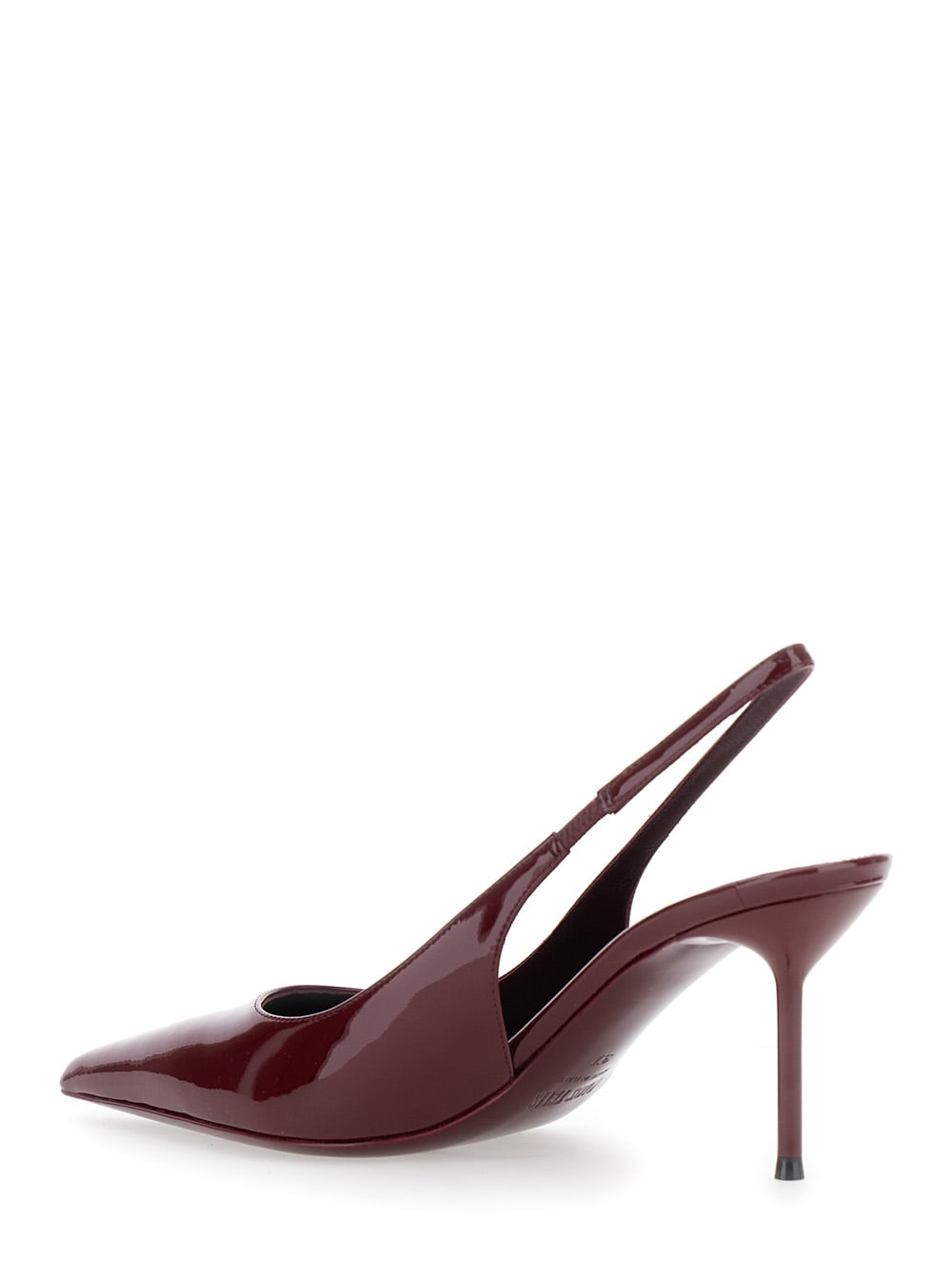 Paris Texas Lidia Bordeaux Slingback Pumps With High Stiletto Heel In Patent Leather Woman In Burgundy