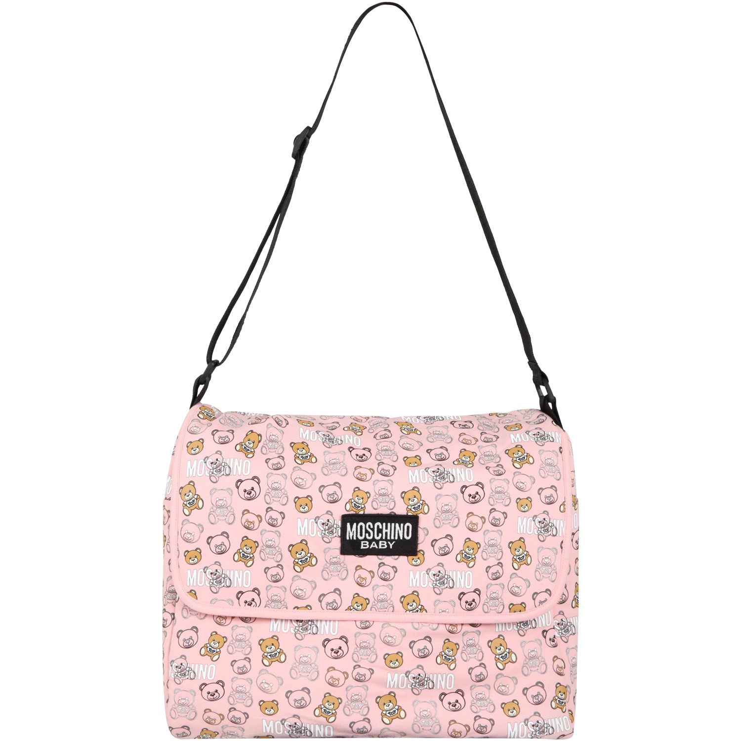 Moschino Pink Changing Bag For Baby Girl With Teddy Bears