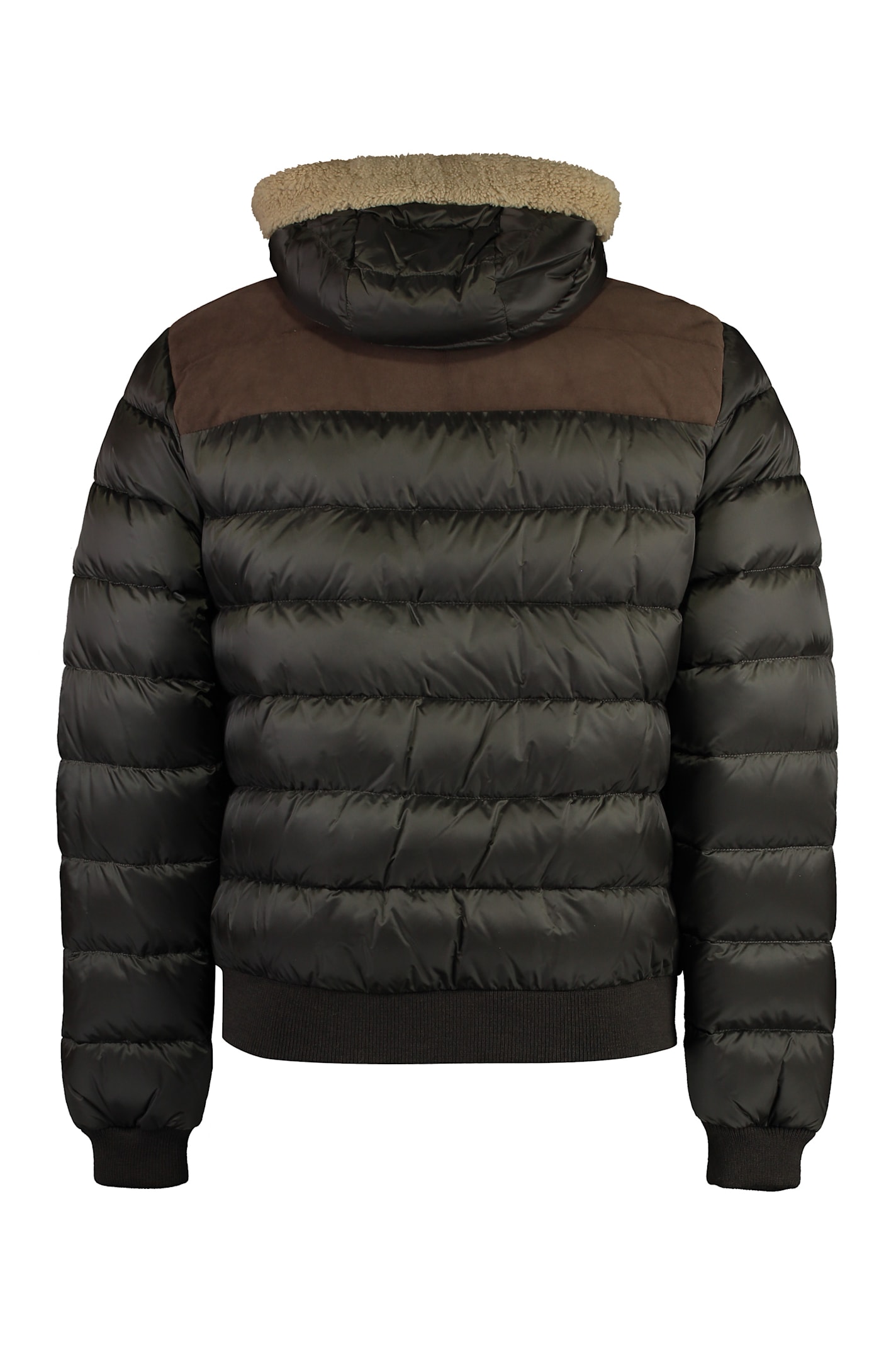 Moorer Peter Hooded Down Jacket In Brown