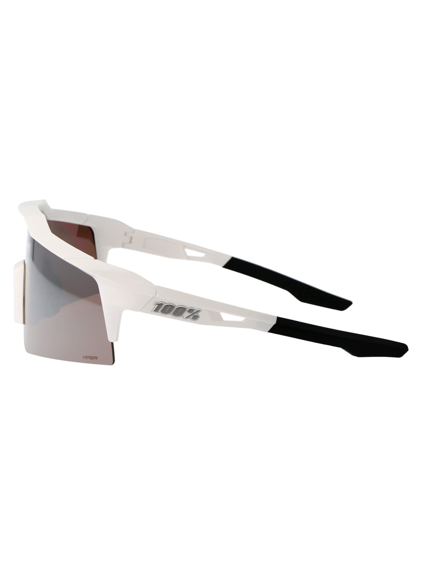 Shop 100% Speedcraft Sl Sunglasses In Matte White - Hiper Silver Mirror Lens