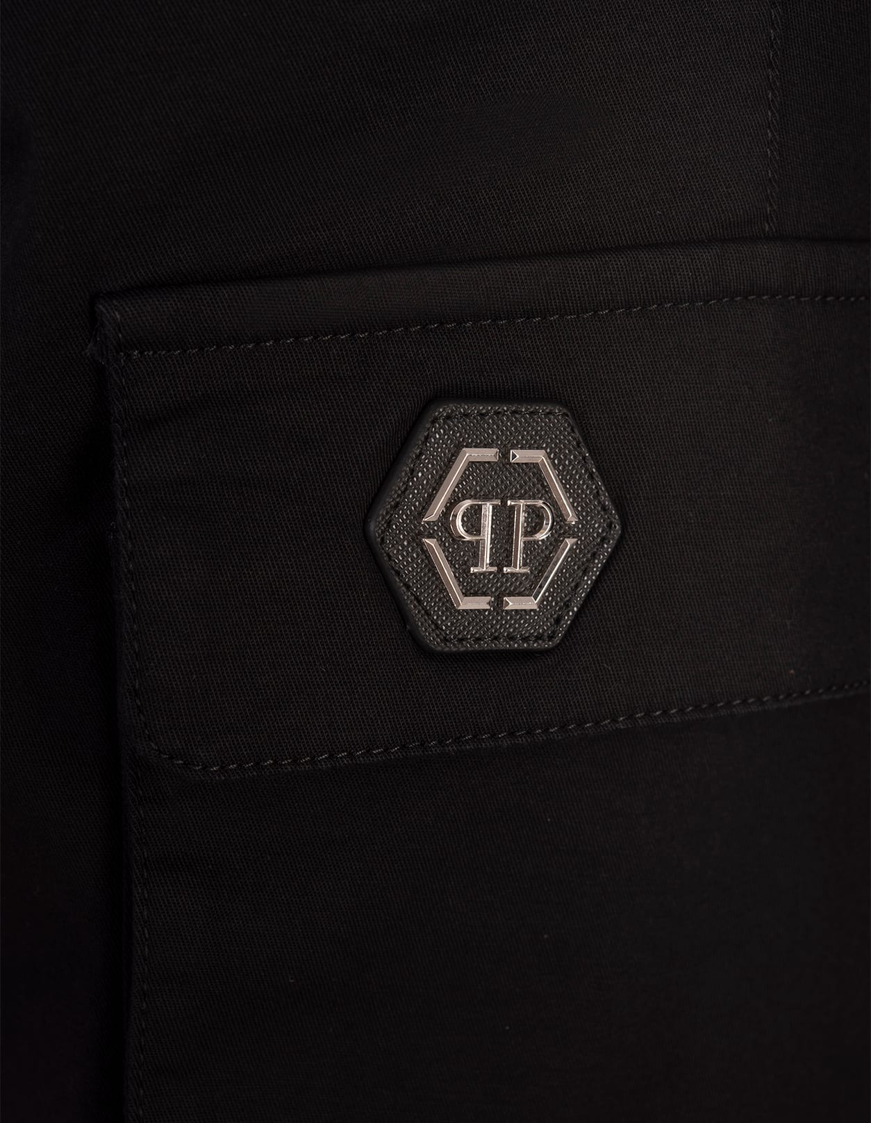 Shop Philipp Plein Black Long Trousers Cargo Fit