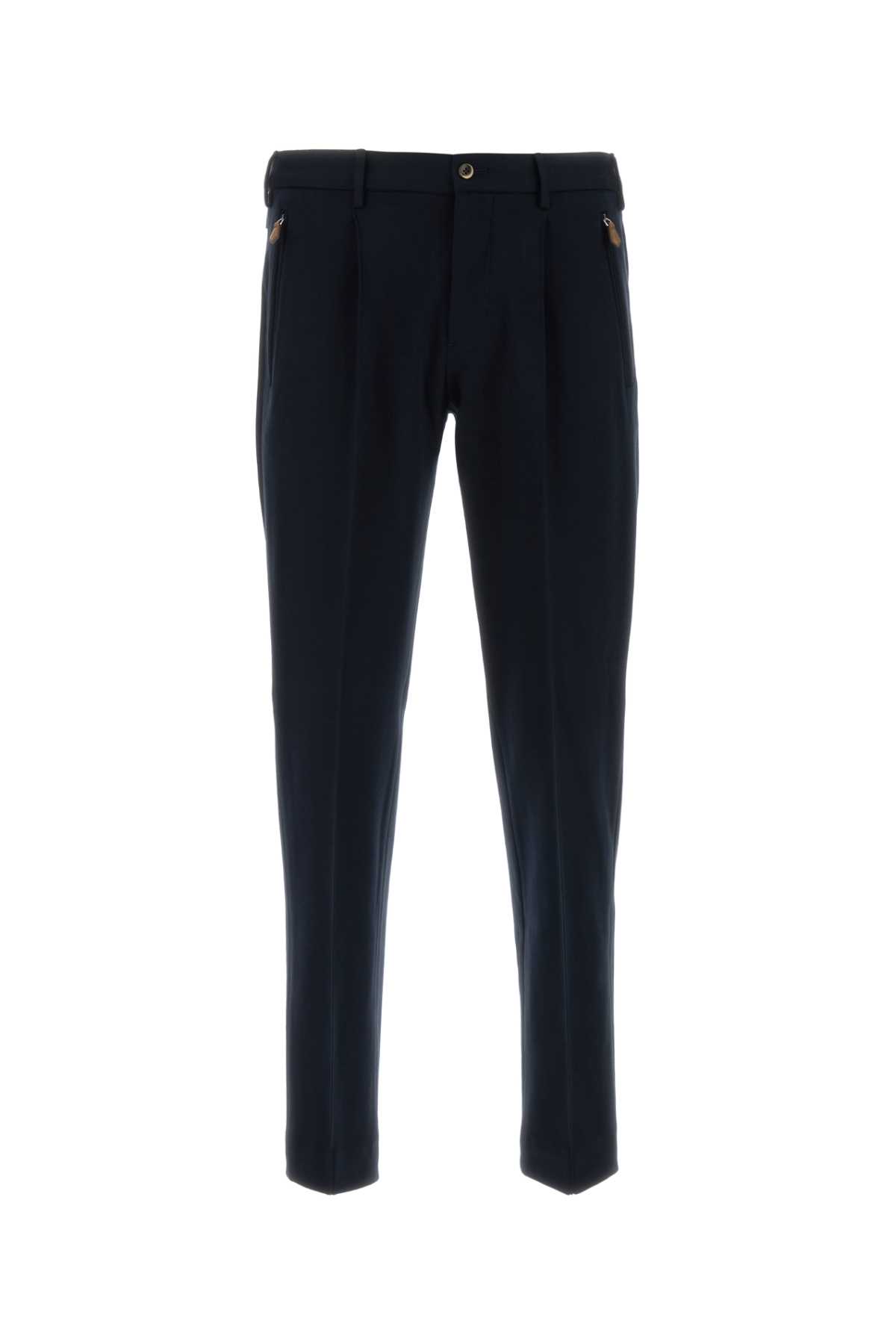 Pt Torino Stretch Viscose Blend Trousers Featuring Pockets In Blue