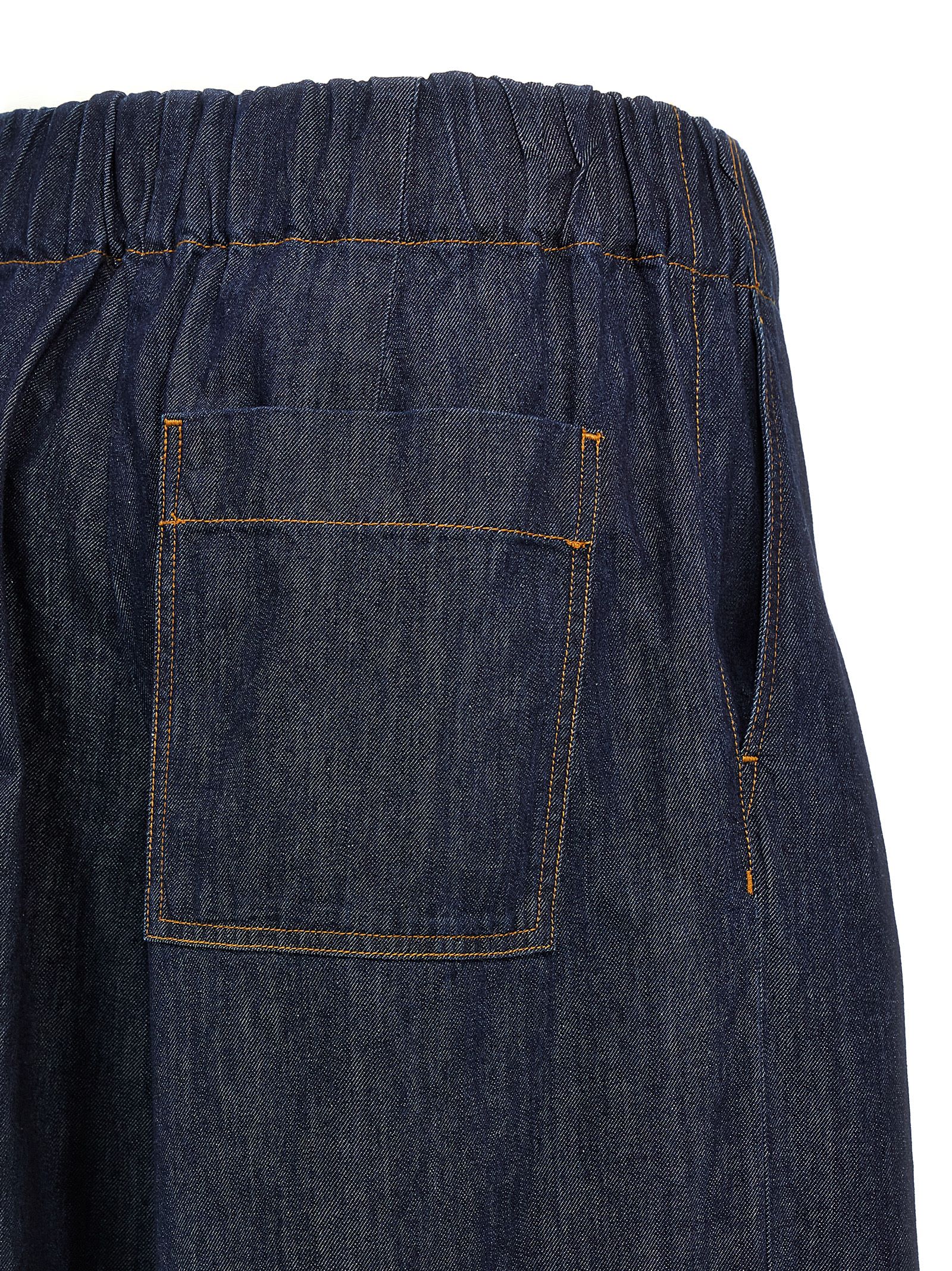 Dries Van Noten "pila" Wide Leg Trousers In Blue