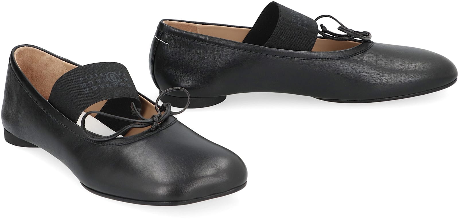 Shop Mm6 Maison Margiela Anatomic Leather Ballet Flats