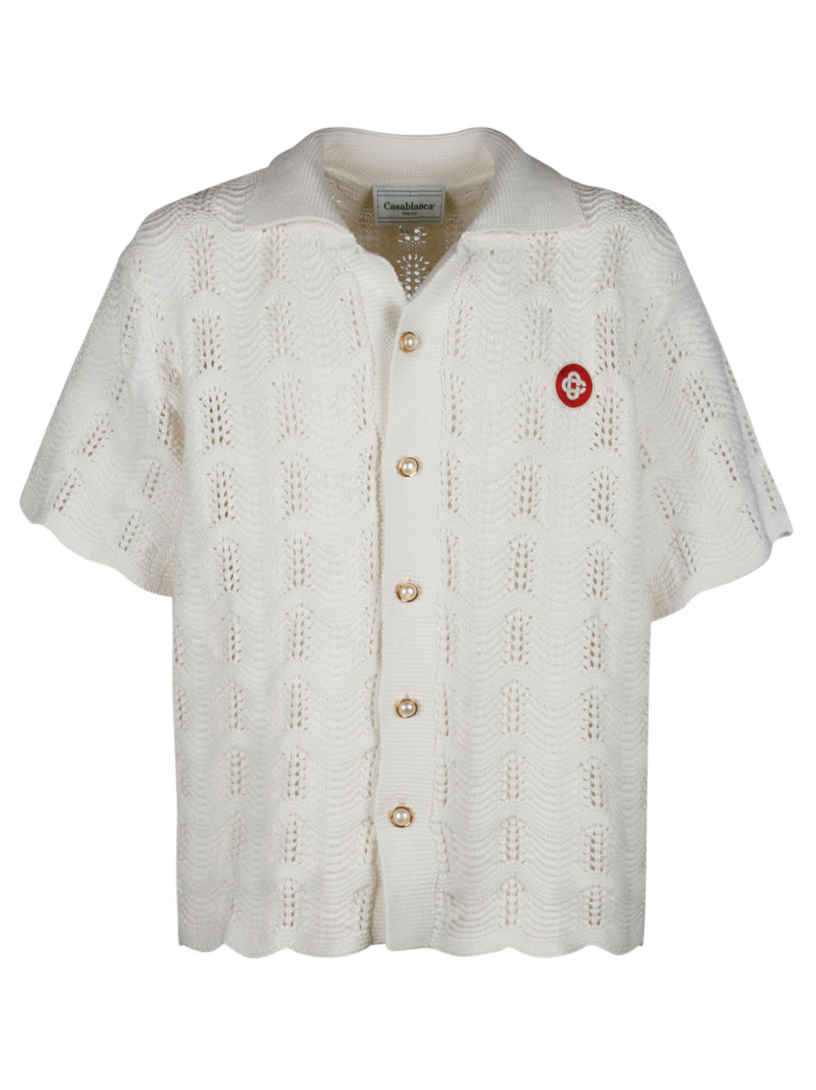 Casablanca Crochet Polo Shirt