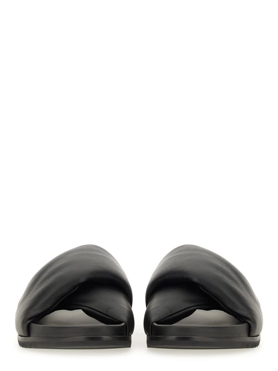 Rick Owens Twisted Design Lamb Leather Slides