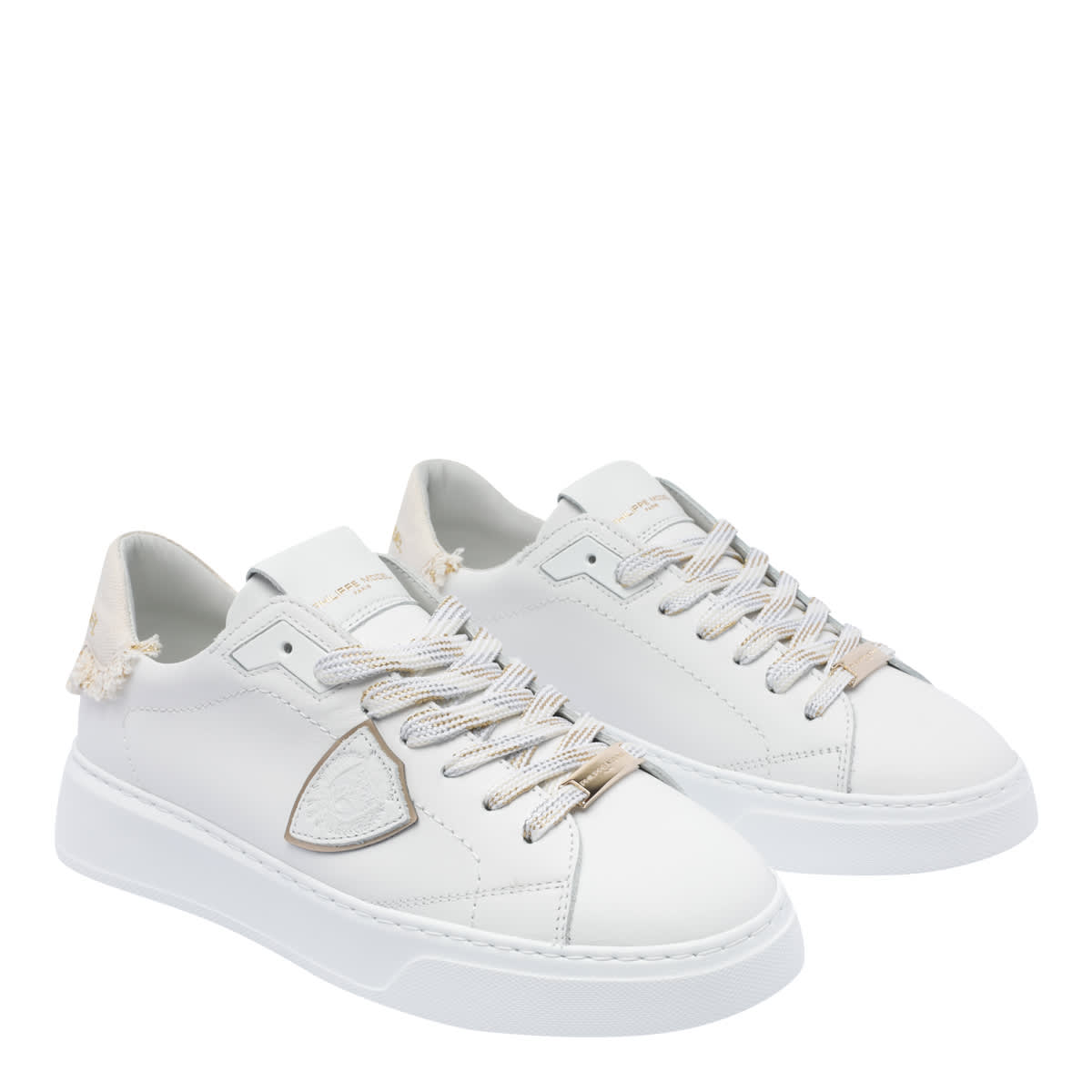 Philippe Model Temple Low Sneakers In White