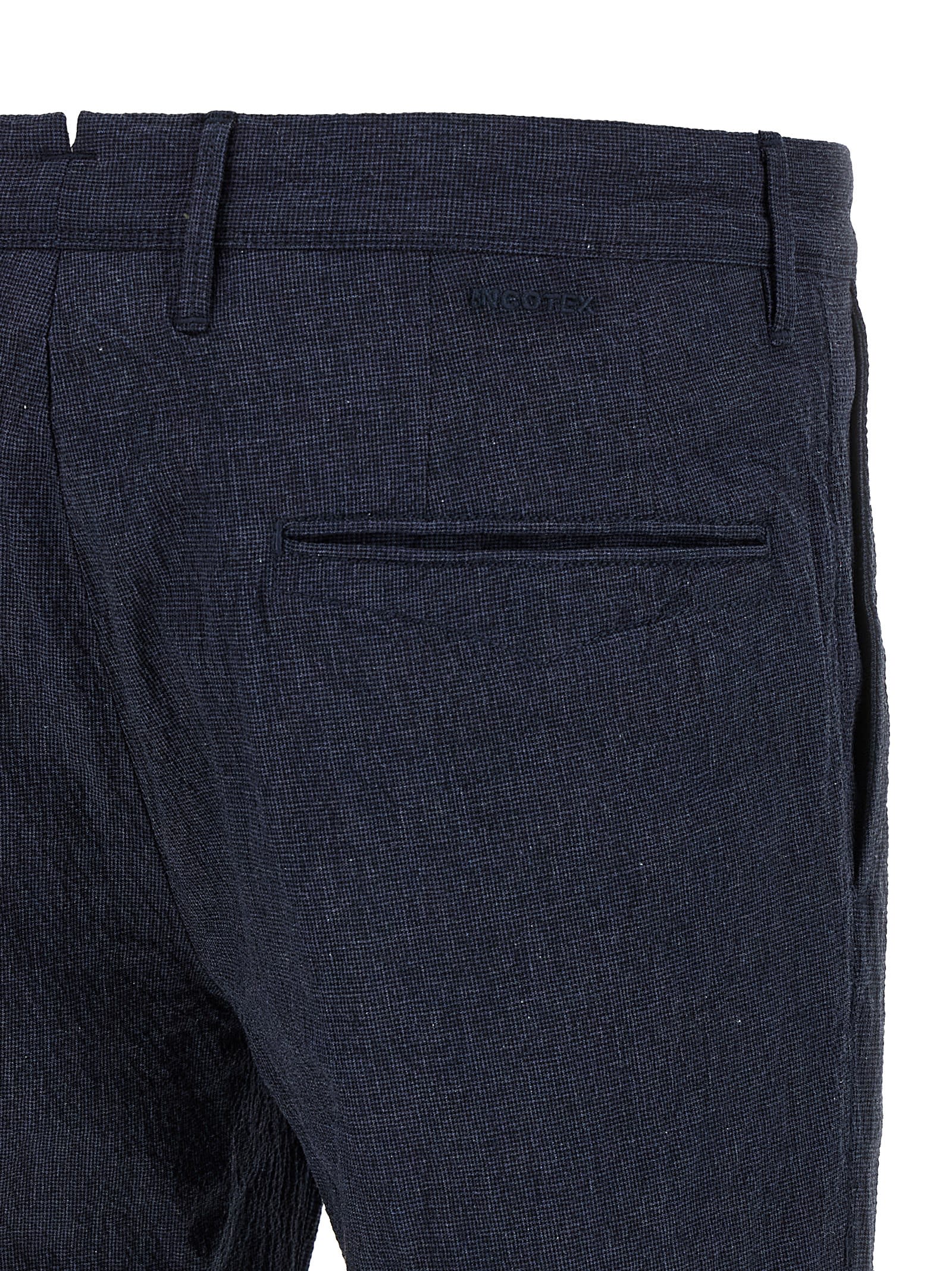 Incotex Cotton Trousers With Back Pocket And Belt Loops