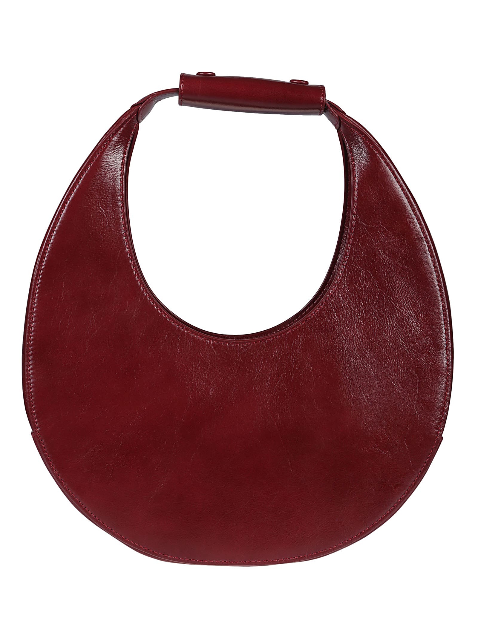 Shop Staud Moon Bag In Pnt Pinot