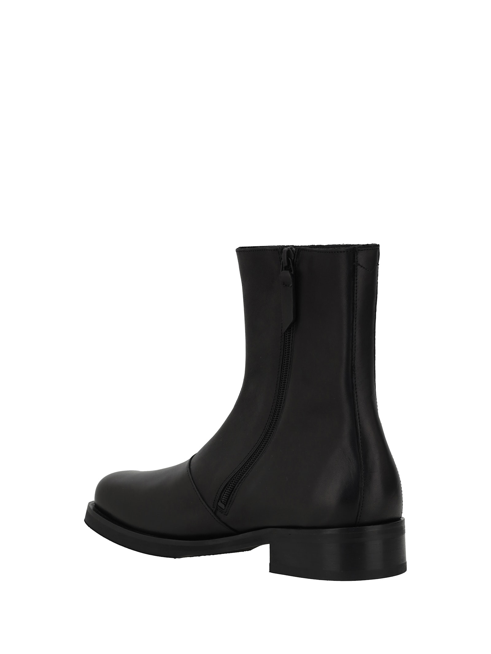 Our Legacy Block Heel Round Toe Smooth Finish Boots