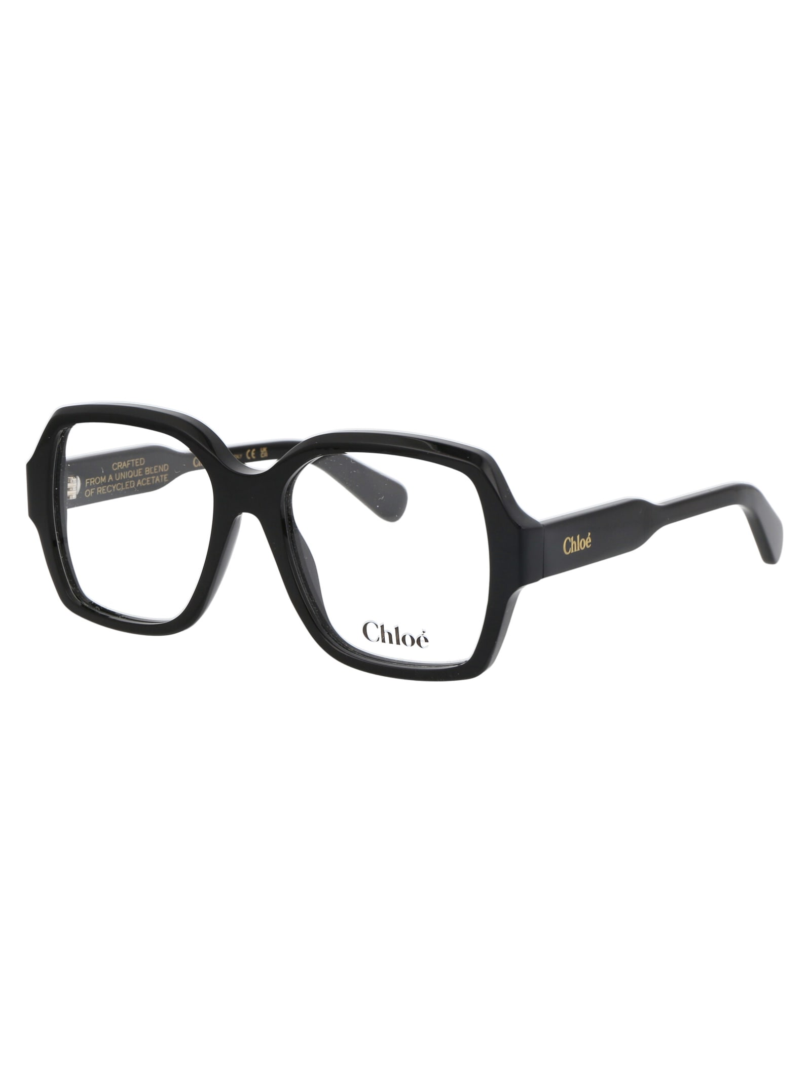 Chloé Black Acetate Optical Glasses In Black