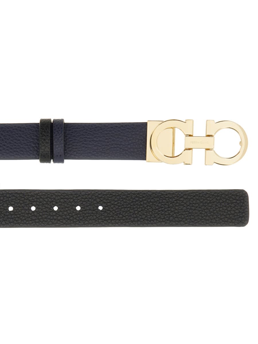 Shop Ferragamo Gancini Belt In Black