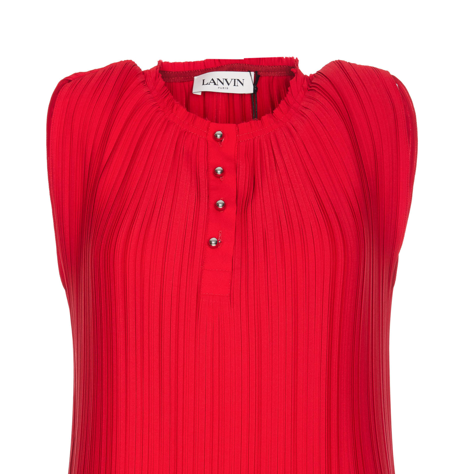Shop Lanvin Pleated Top In Red