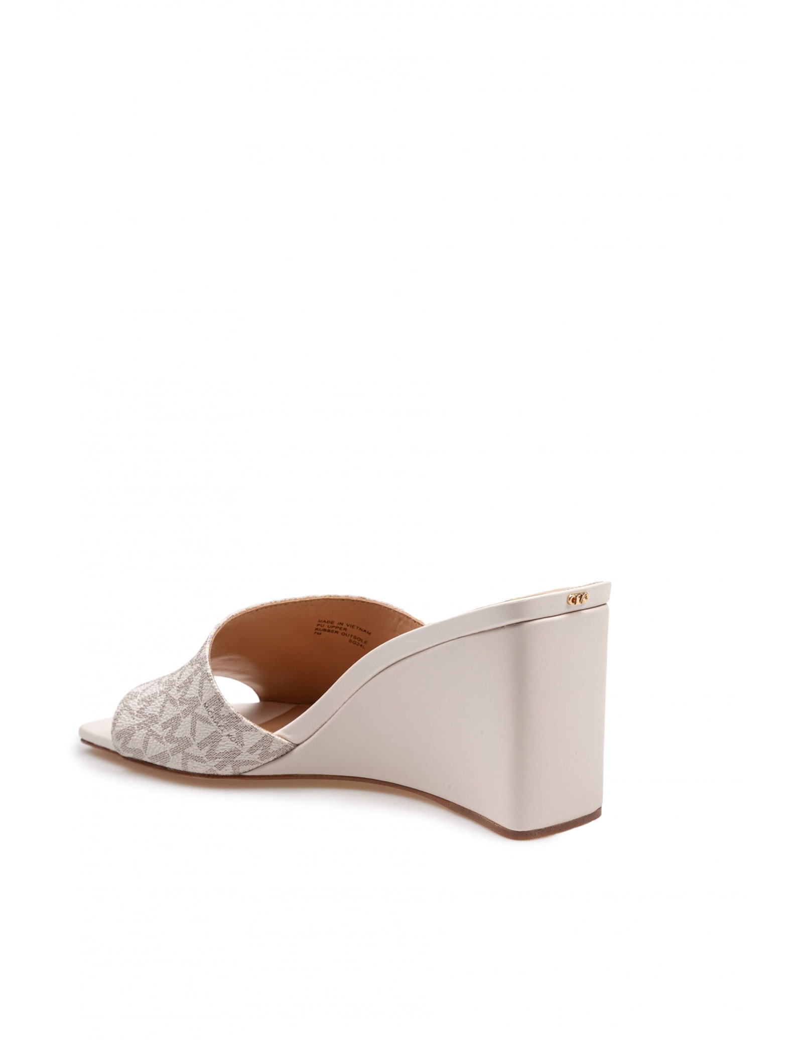 MICHAEL KORS MERRIAM WEDGE CLOG IN CANVAS WITH LOGO PRINT