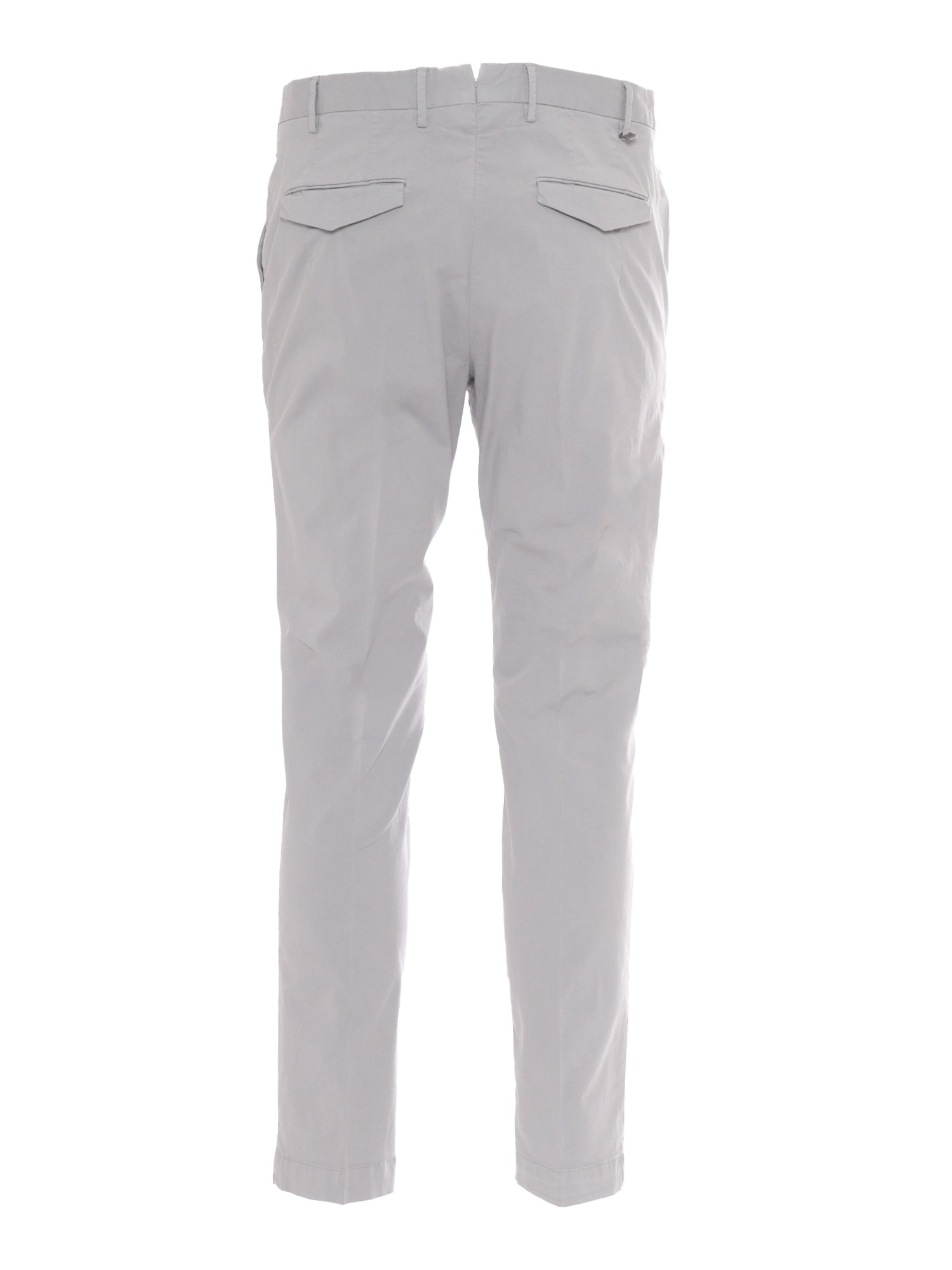 Pt Torino Trousers - Master, Flat Front, Diagonal Pockets, Flap Back Pockets, Finished In Grey