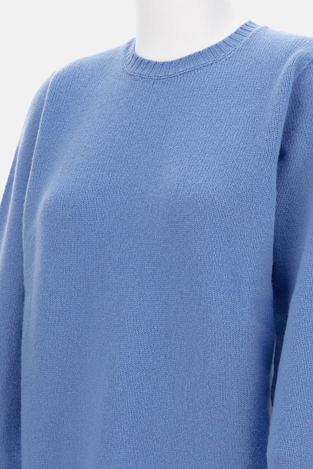 Drumohr Ribbed Merino Wool Long Sleeve Sweater In Blue