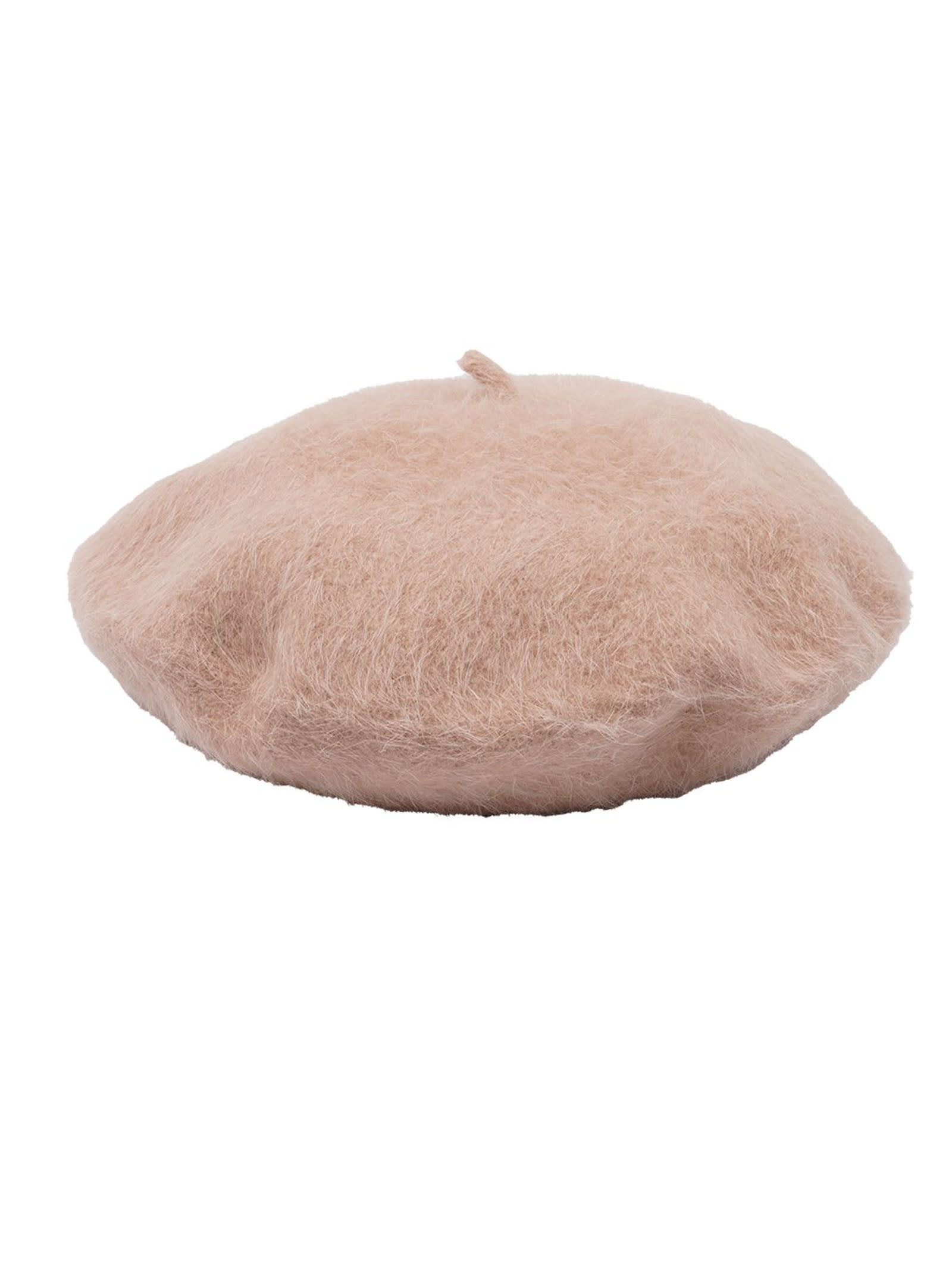 Beige Angora Beret