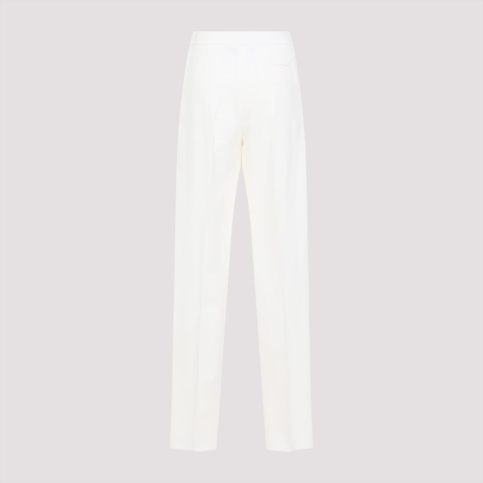 Giorgio Armani Hemp Jersey Relaxed-fit Trousers In Cloud Dancer