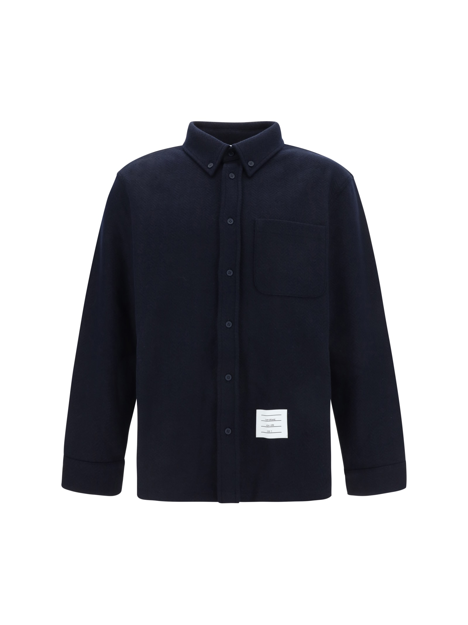 Shop Thom Browne Shirt In Blue