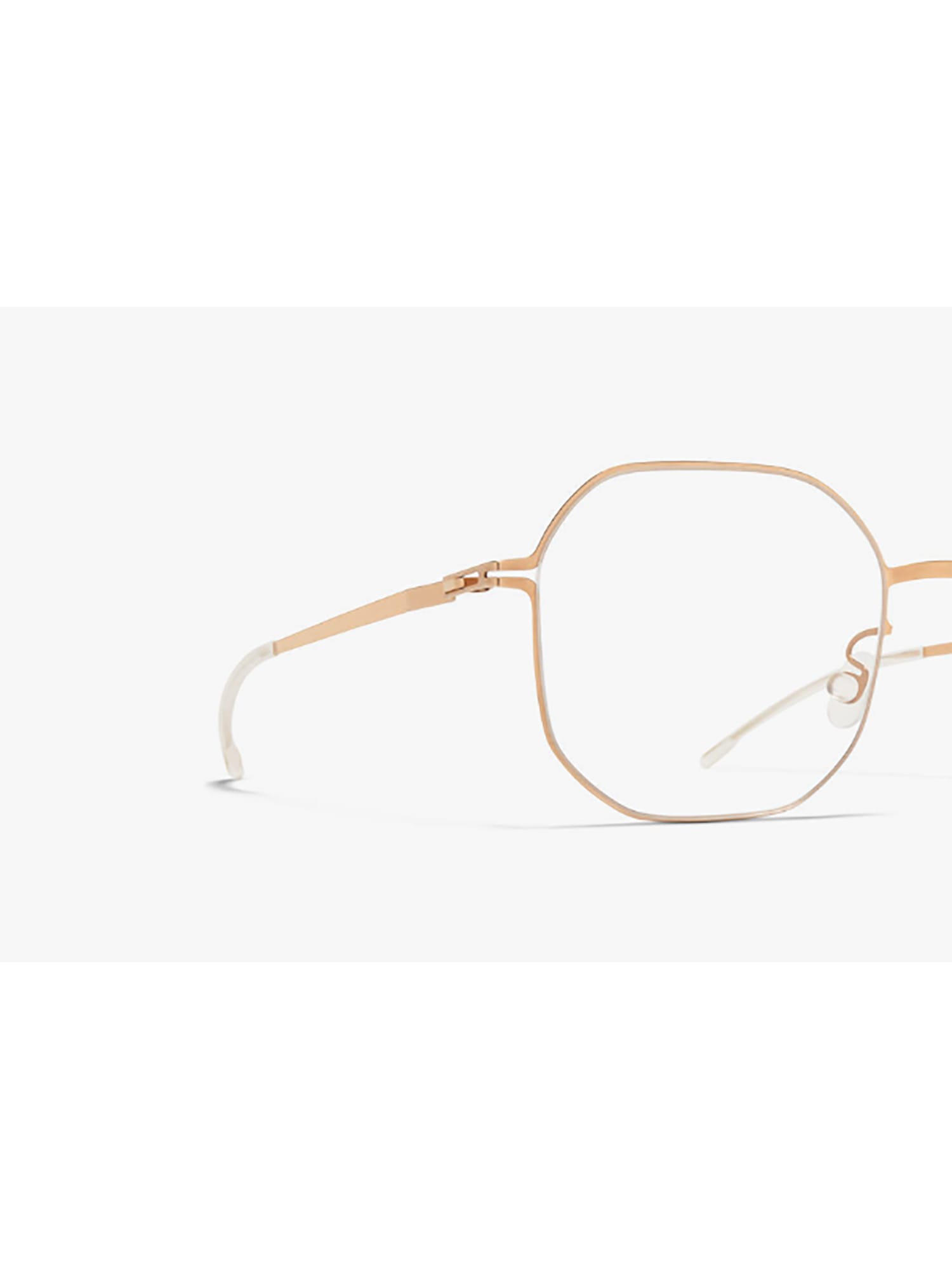 Shop Mykita Cat Eyewear In Champagne Gold Clear