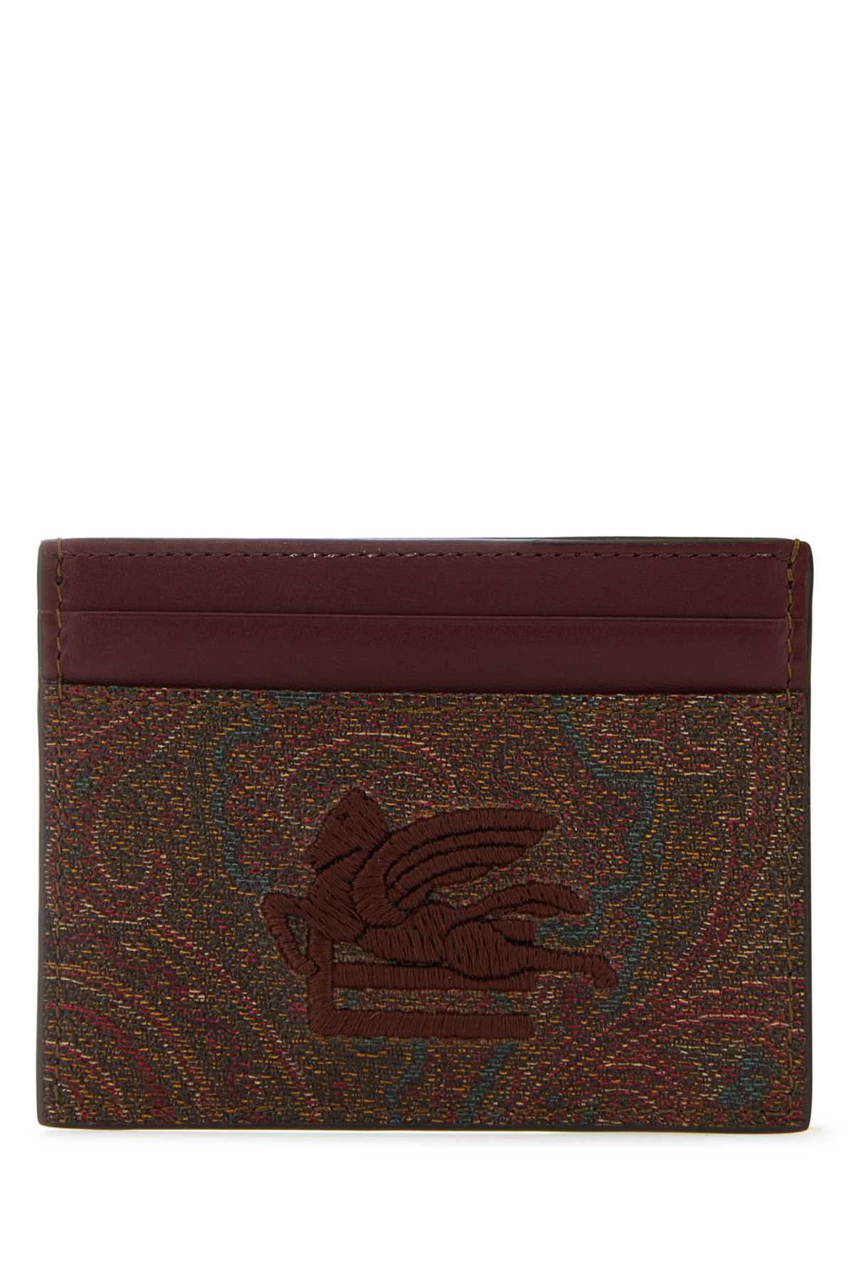 Multicolor Canvas And Leather Card Holder