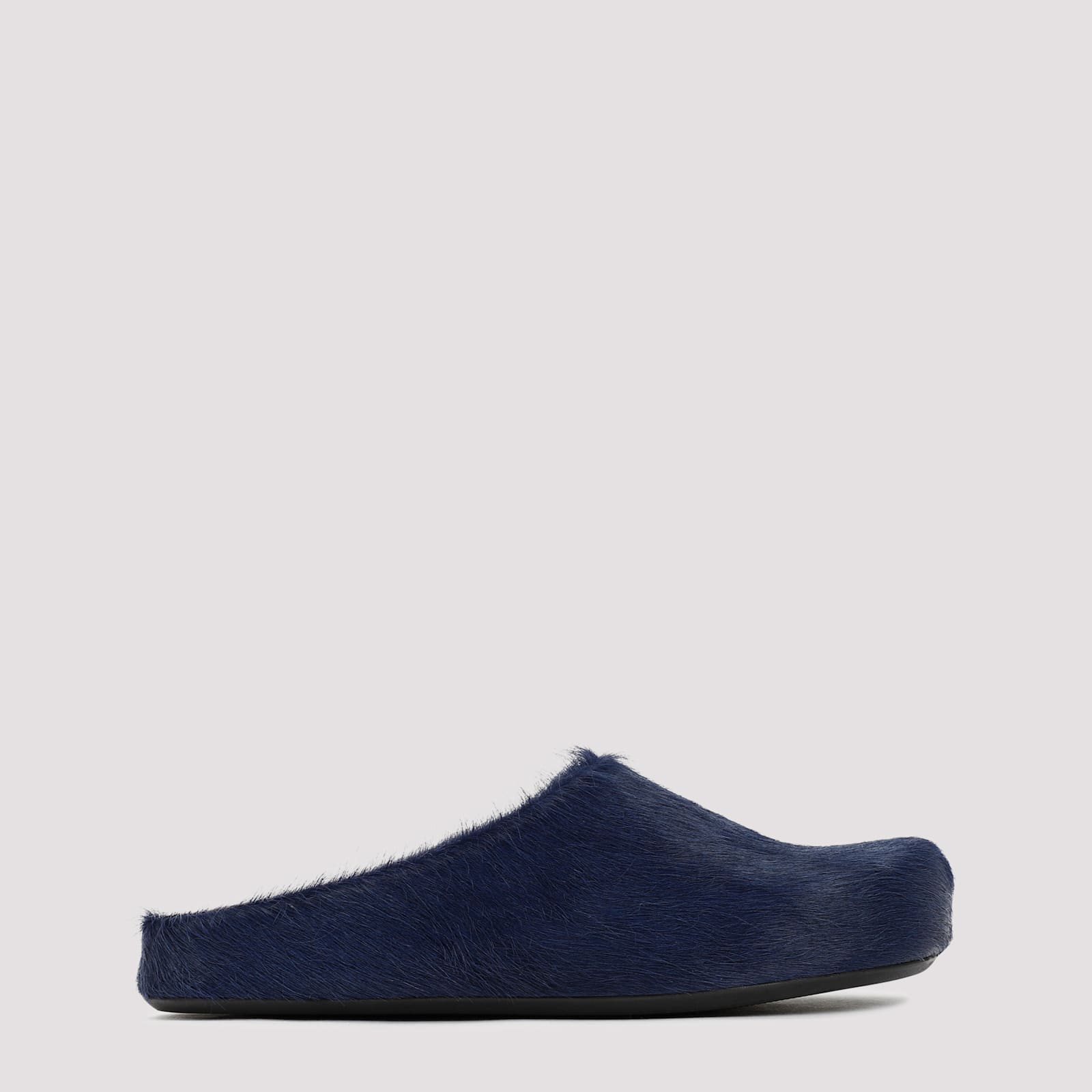 Marni Eclipse Leather Fussbett Flats In Black