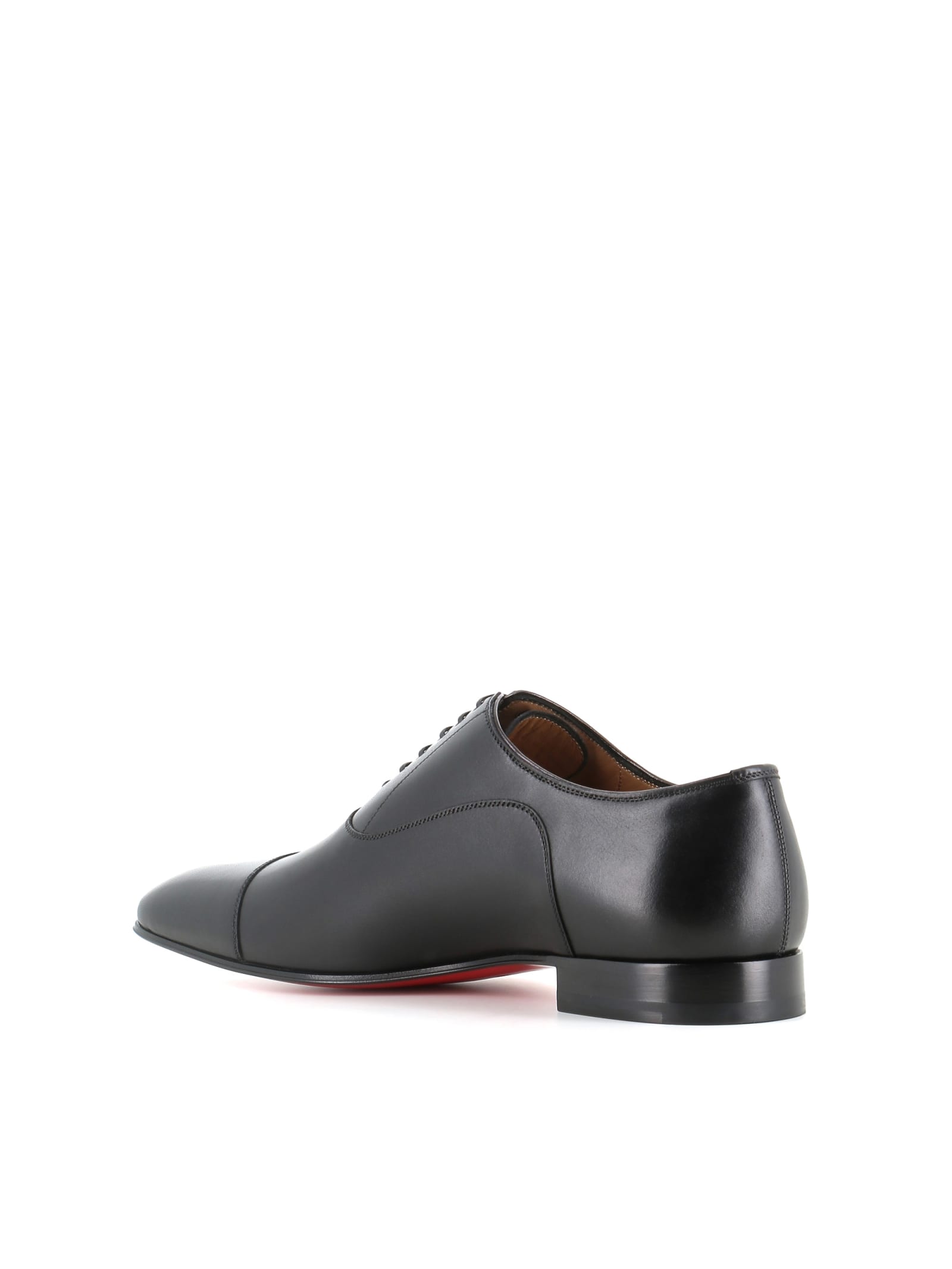 Shop Christian Louboutin Oxford Greggo Flat In Black