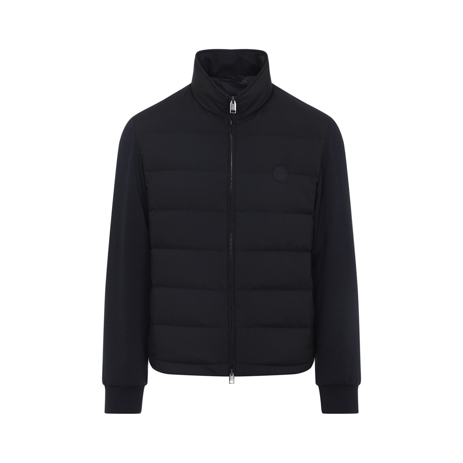 Brioni Tech Fabric Quilted Jacket In Blue