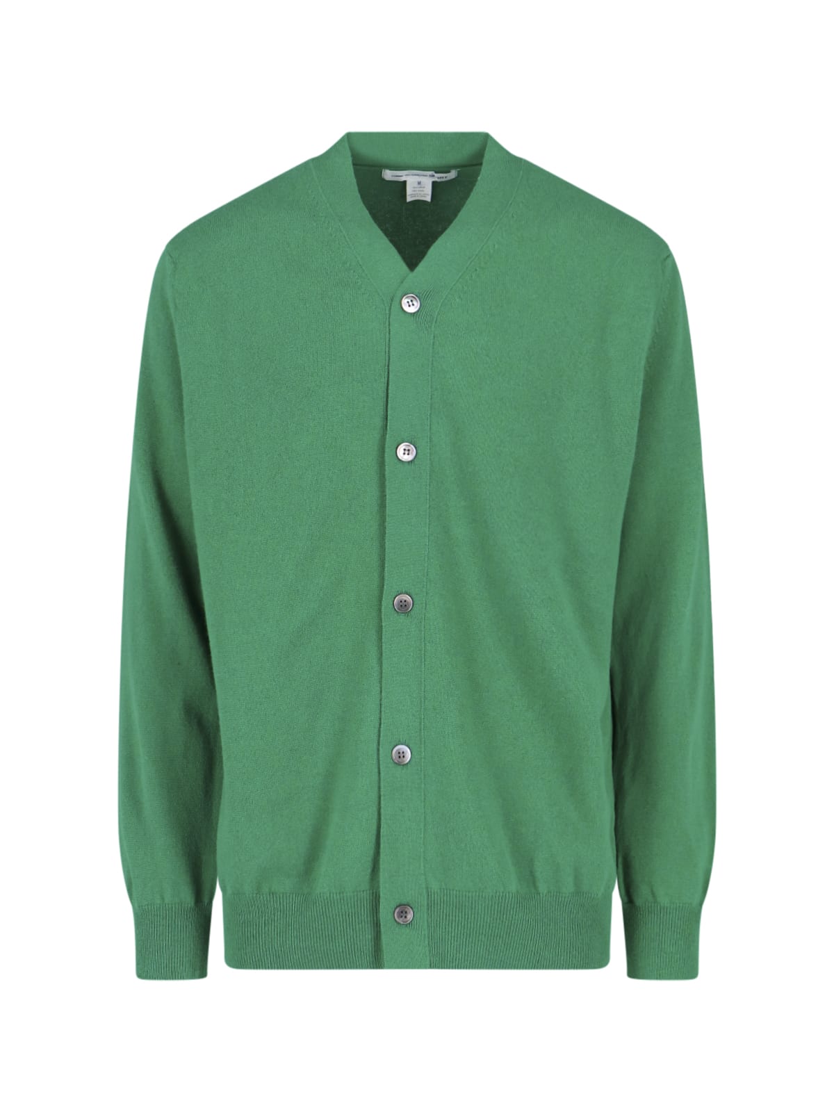 Shop Comme Des Garçons Wool Cardigan In Green