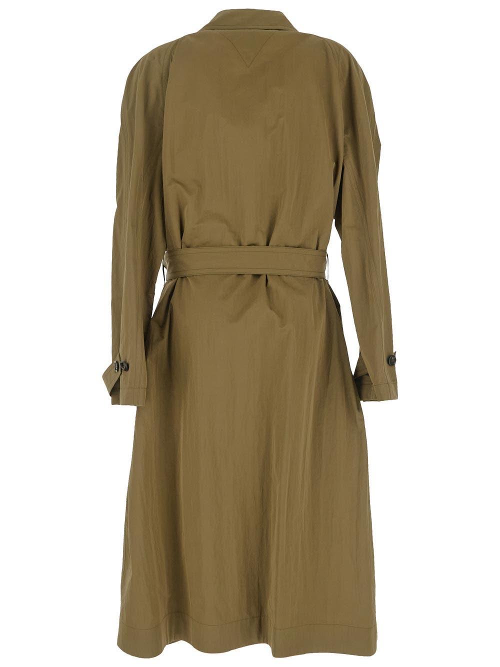 Bottega Veneta Men's Nylon Folding Trench Coat In Militare