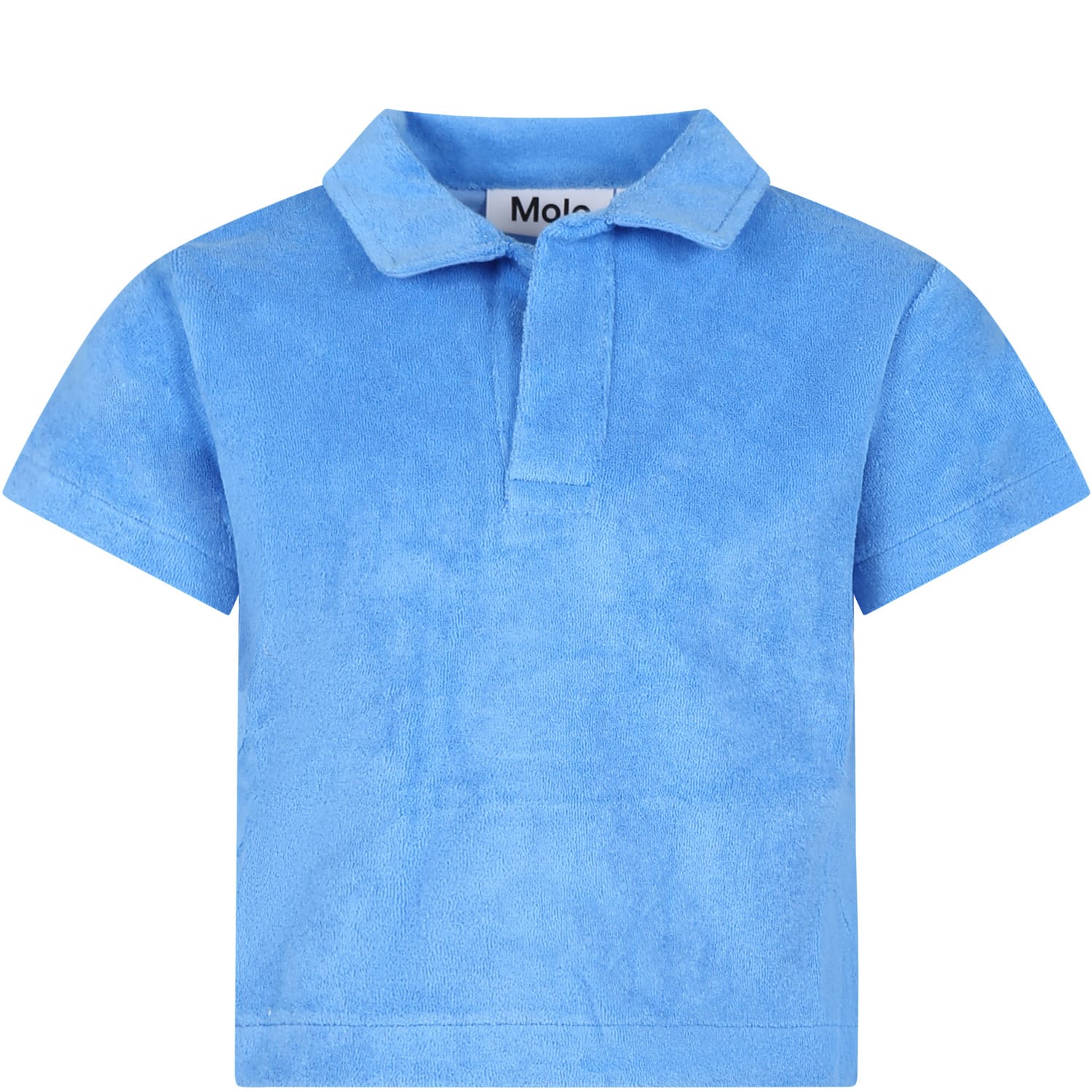 Molo Kids' Light Blue Polo Shirt For Girl