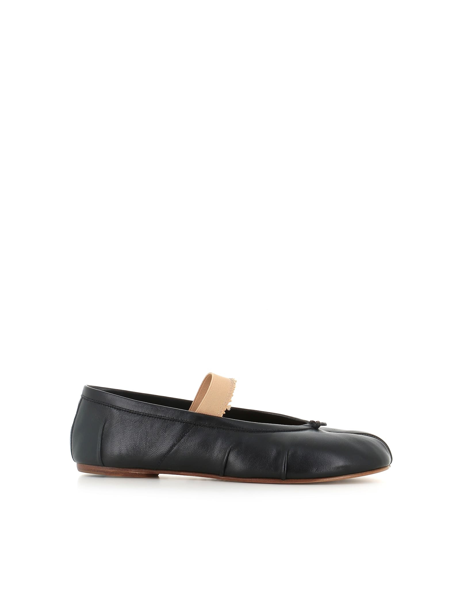 Maison Margiela Lamb Leather Ballerinas With Delicate Instep Strap