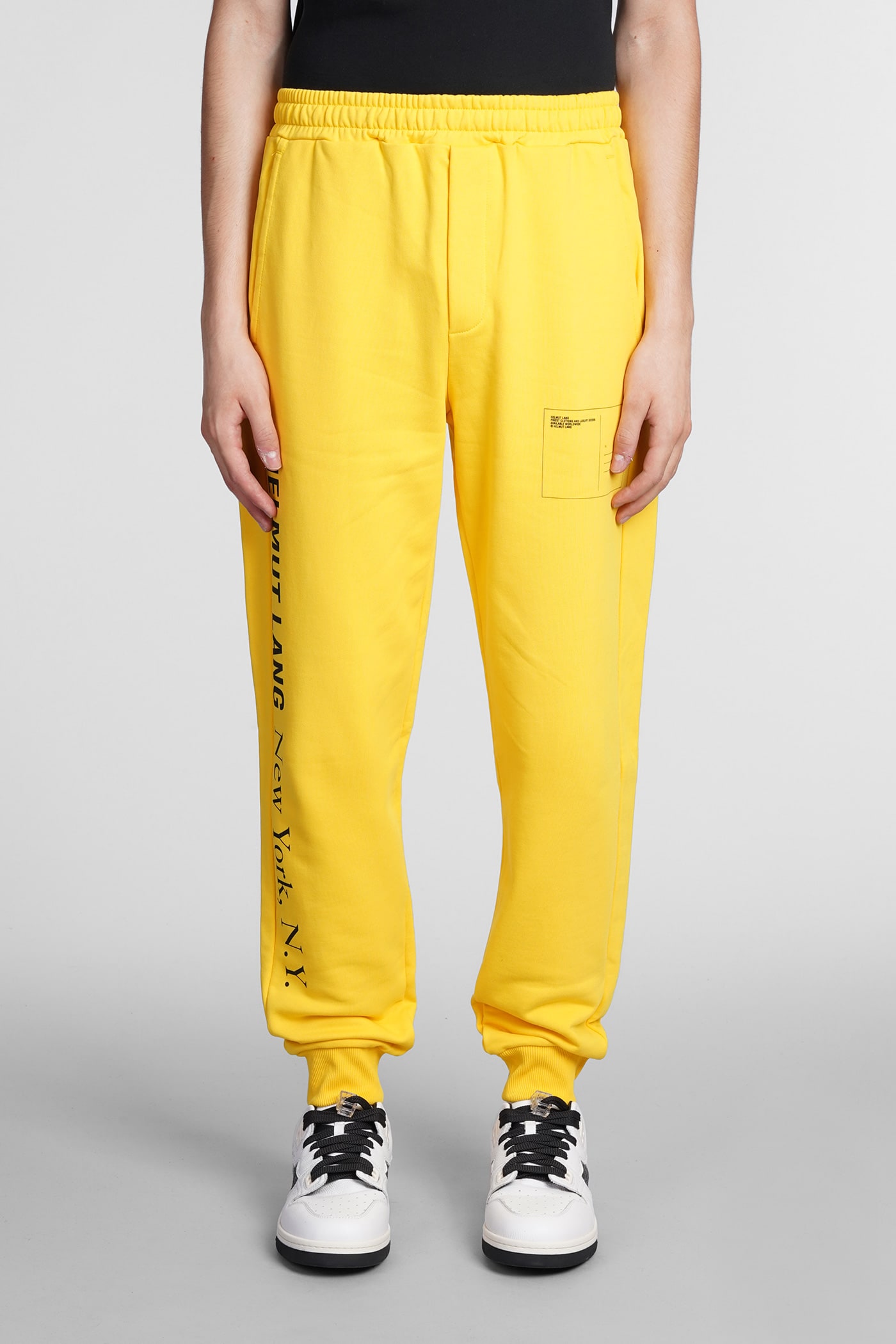 Helmut Lang Pants In Yellow Cotton