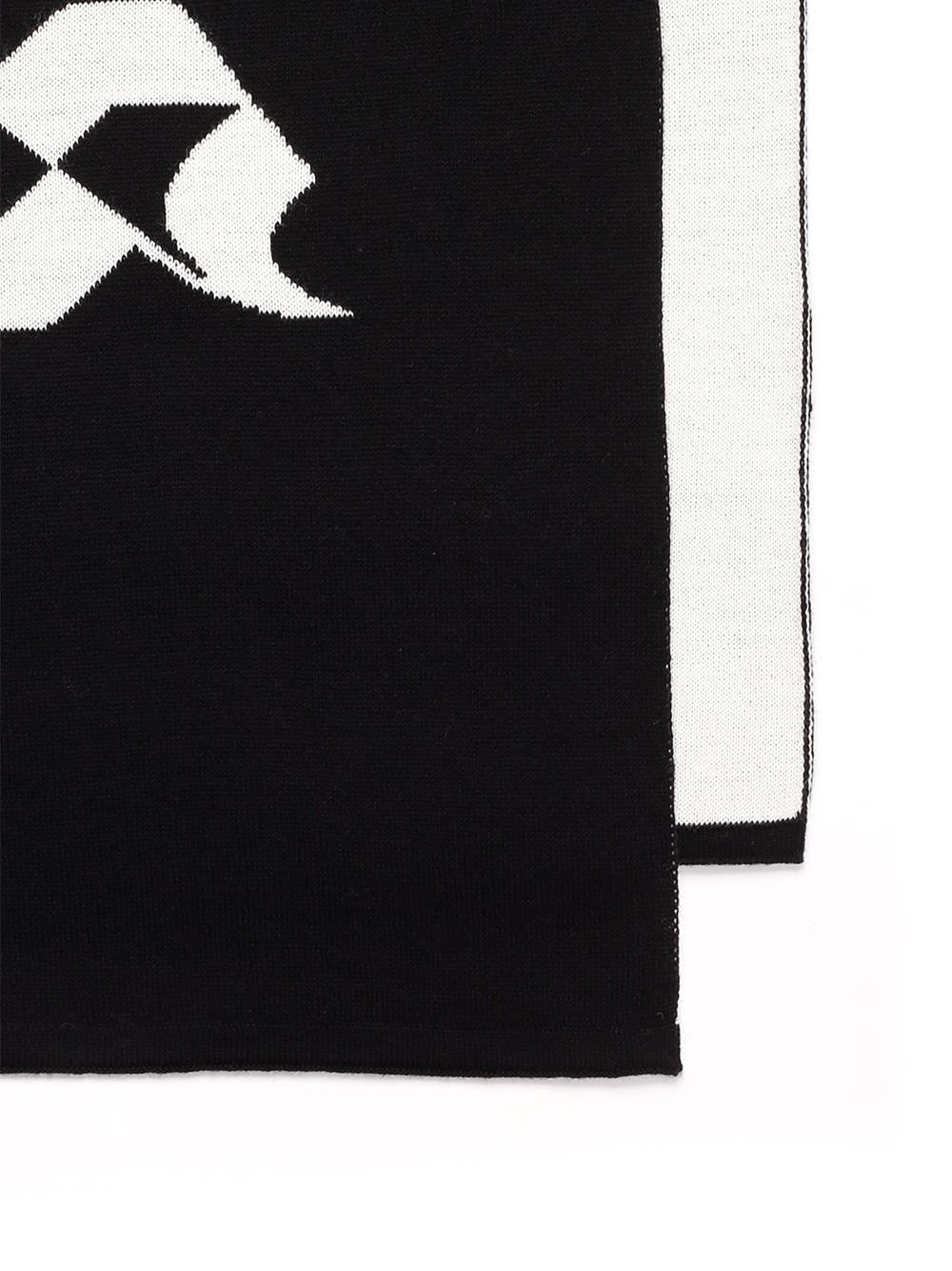 Shop Palm Angels Logo Jacquard Scarf In Blackoff