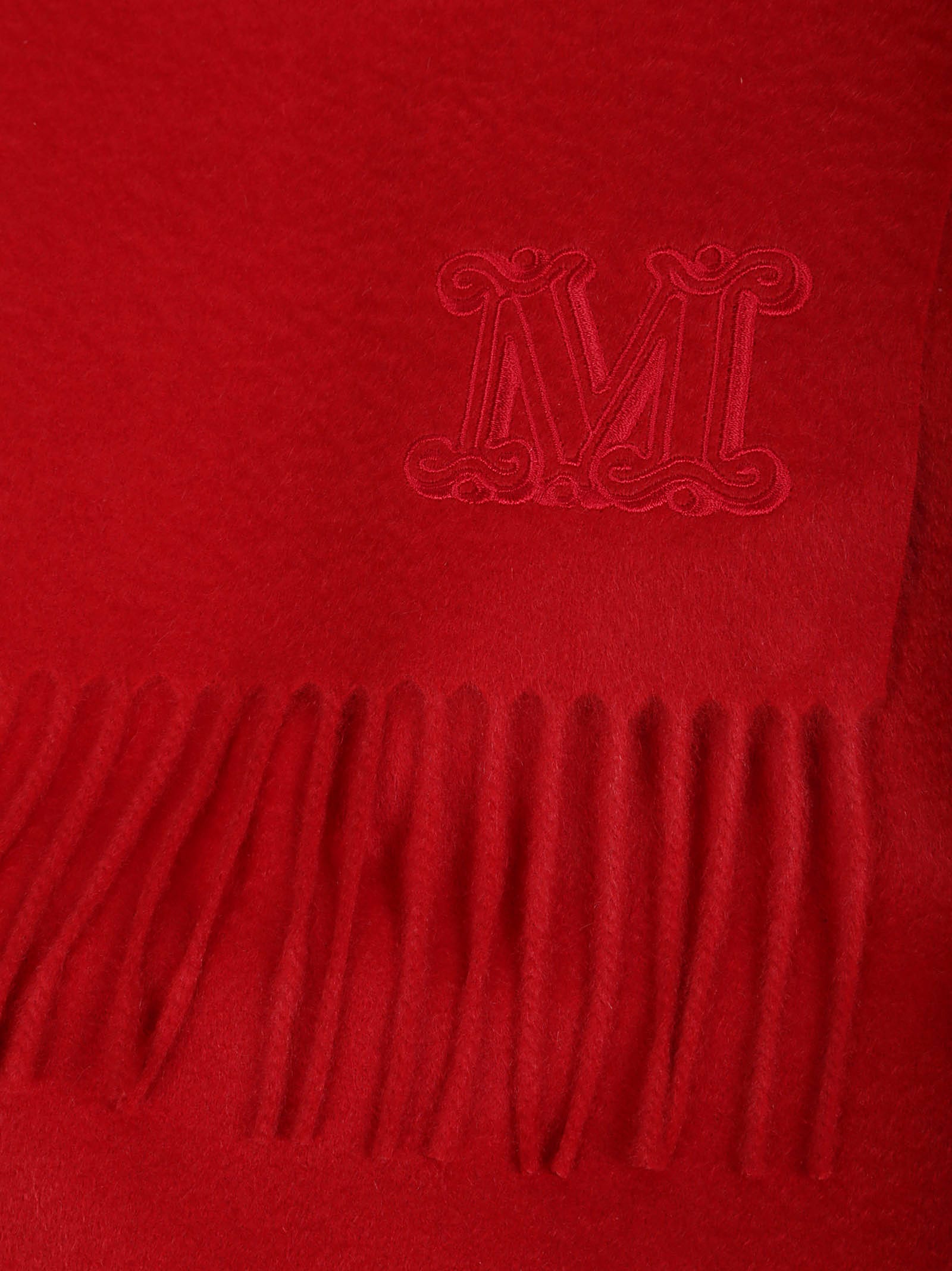 Shop Max Mara Wsdalia Scarf In Rosso