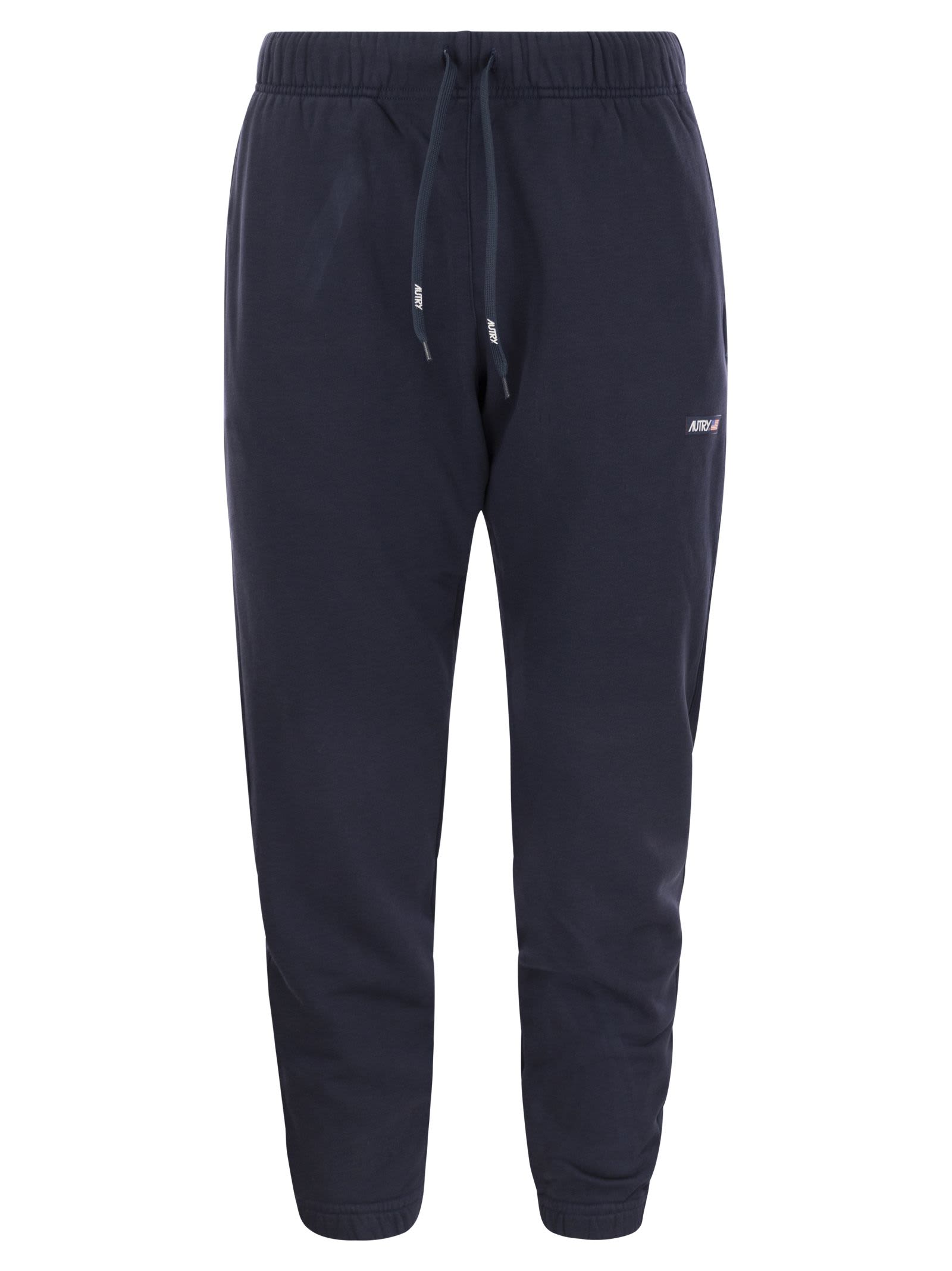Shop Autry Sweatpants With Logo Patch In Blue