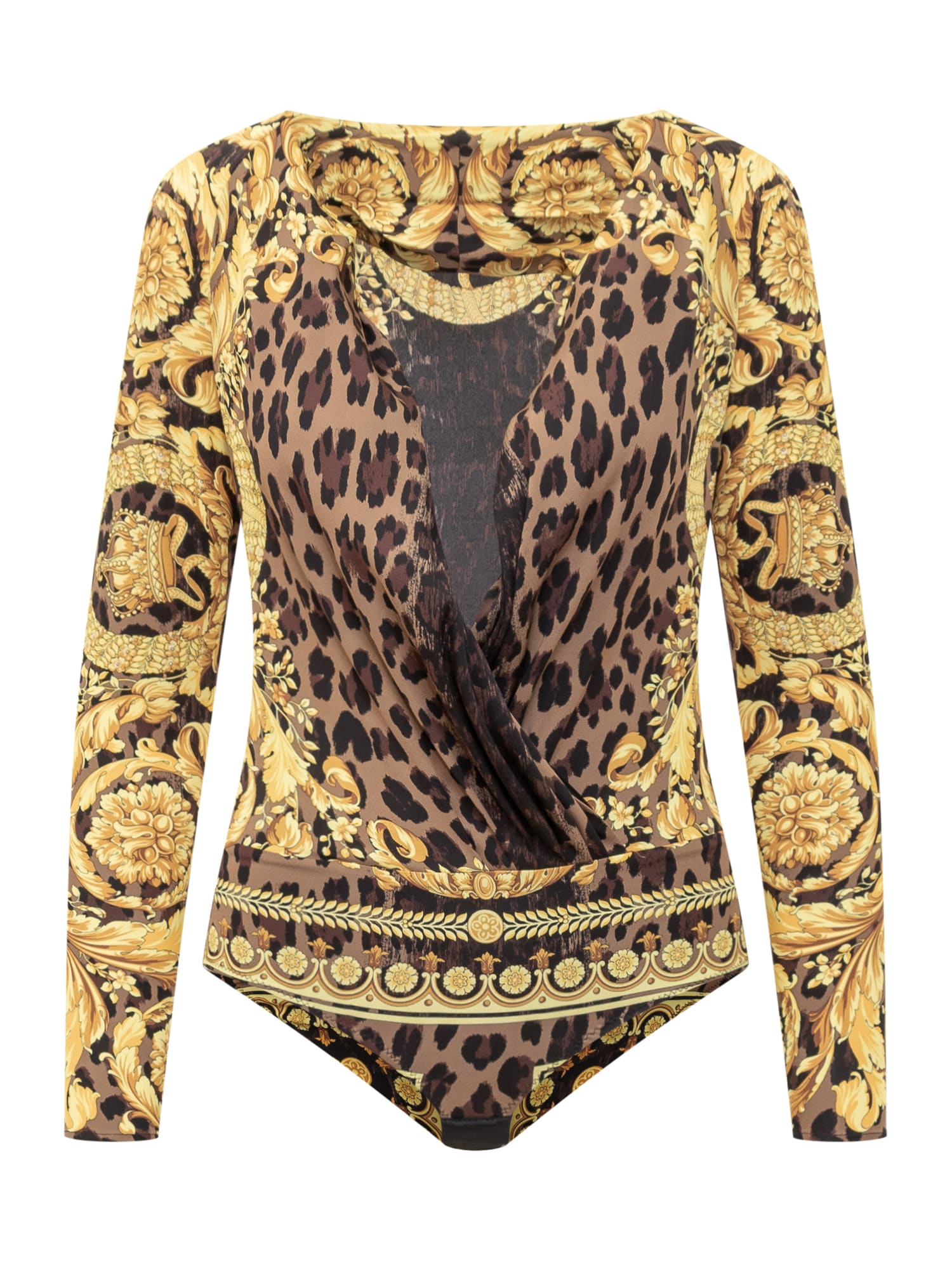 Shop Versace Body Wild Barocco In Chestnut-gold