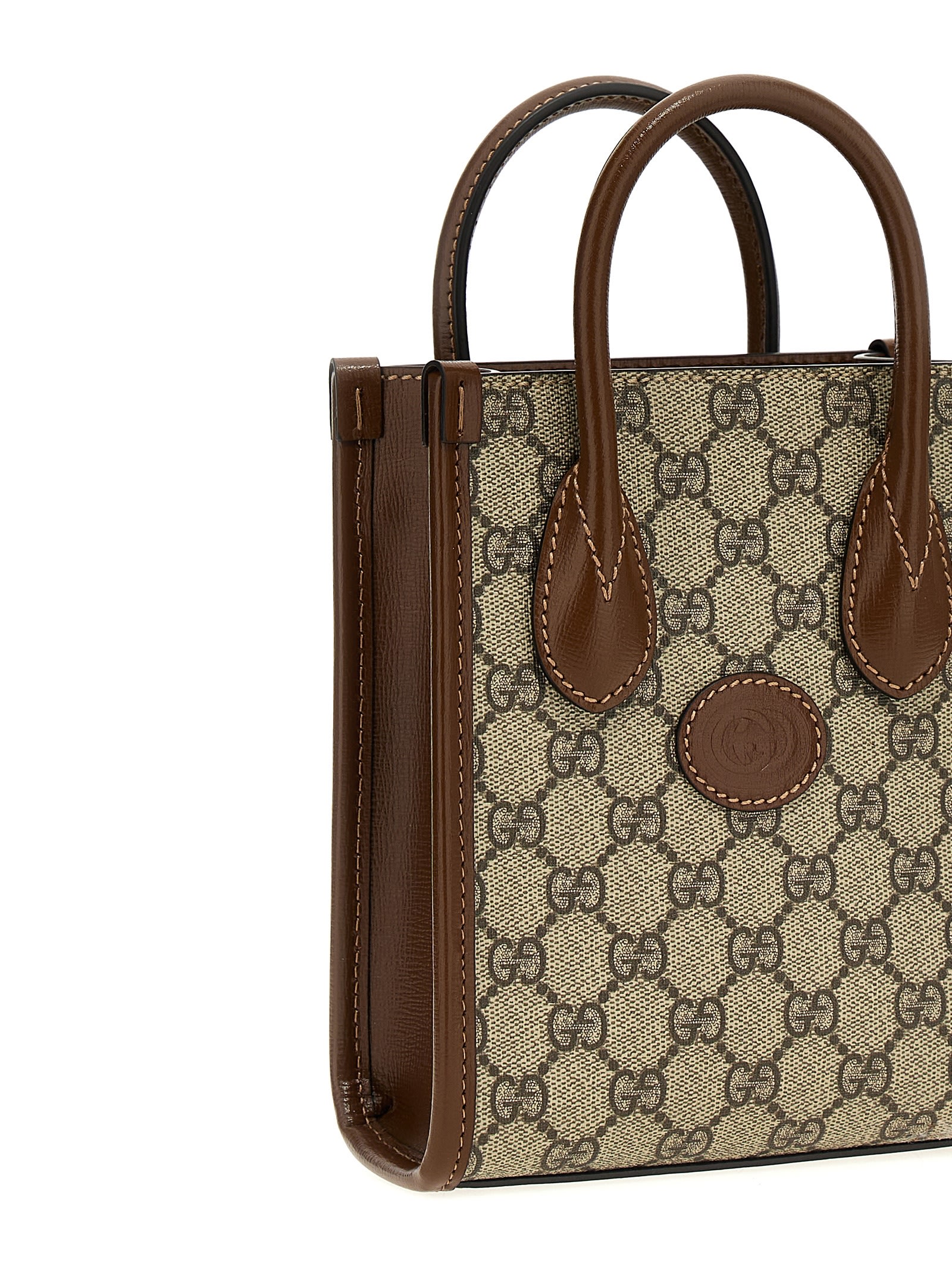 Shop Gucci Gg Mini Shopping Bag In Beige