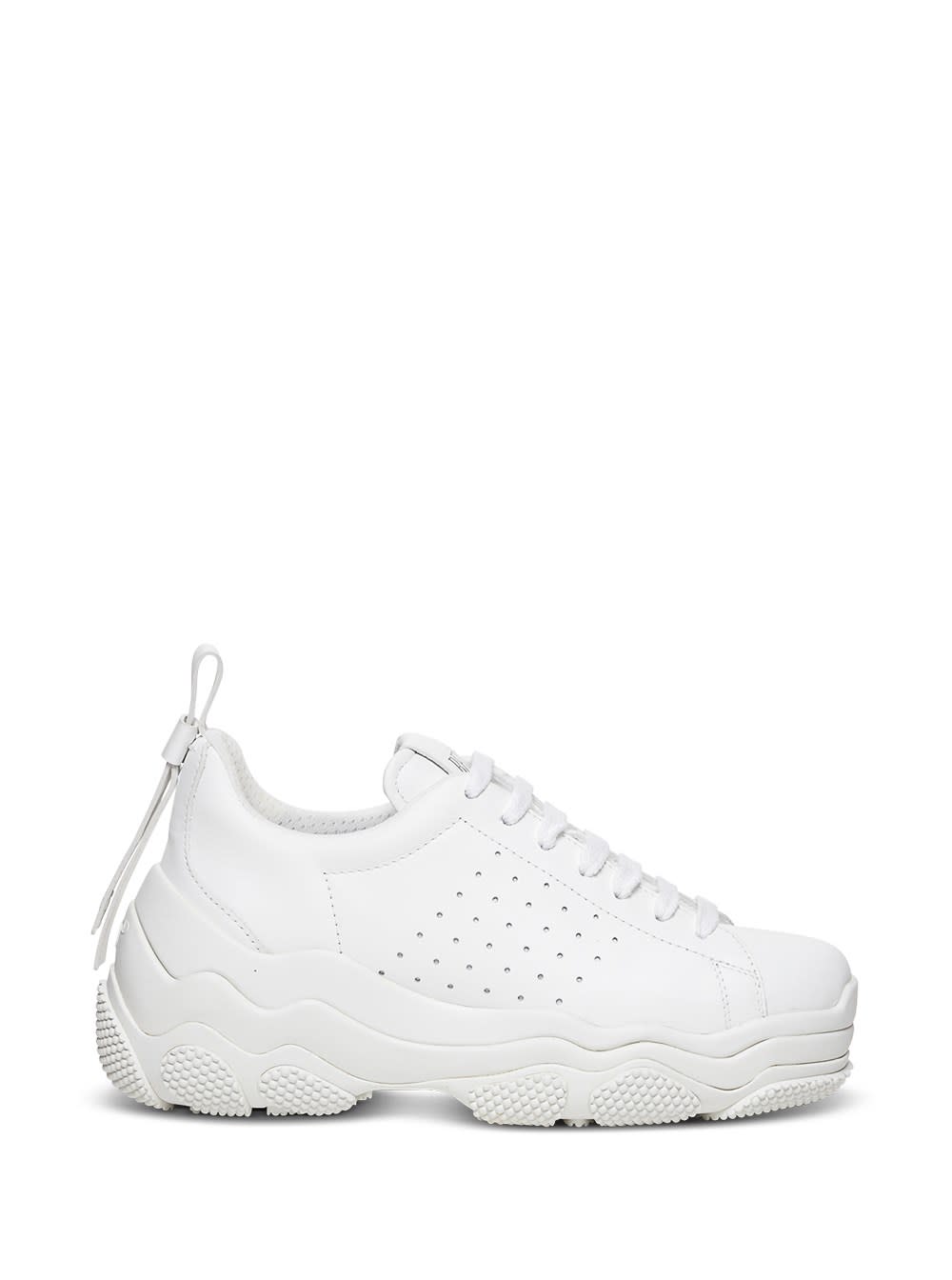 Buy RED Valentino Low Top Sneakers In White Leather And Bow online, shop RED Valentino shoes with free shipping