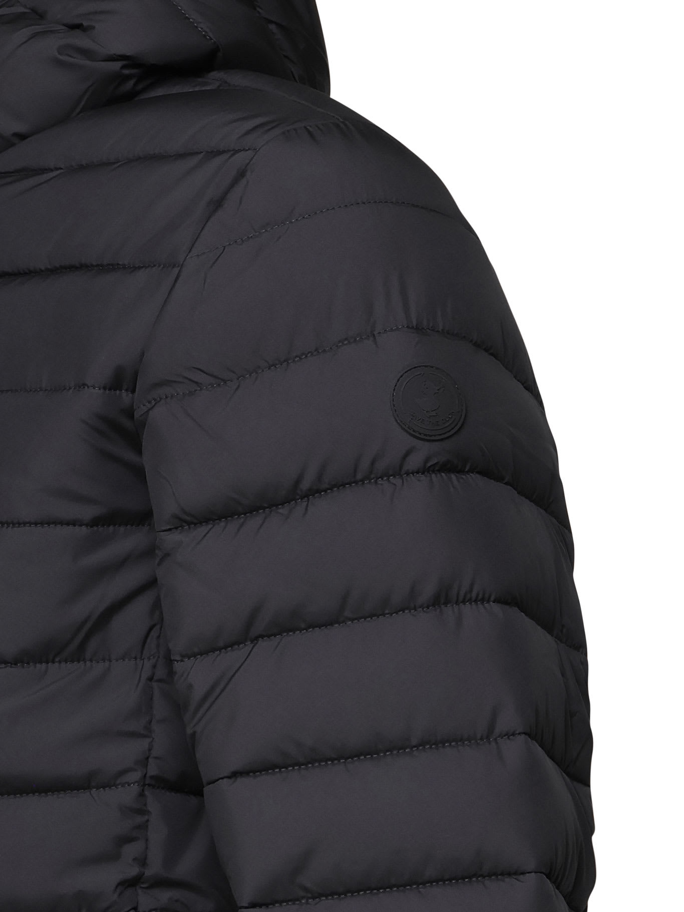 Shop Save The Duck Jacket With Hood In Black