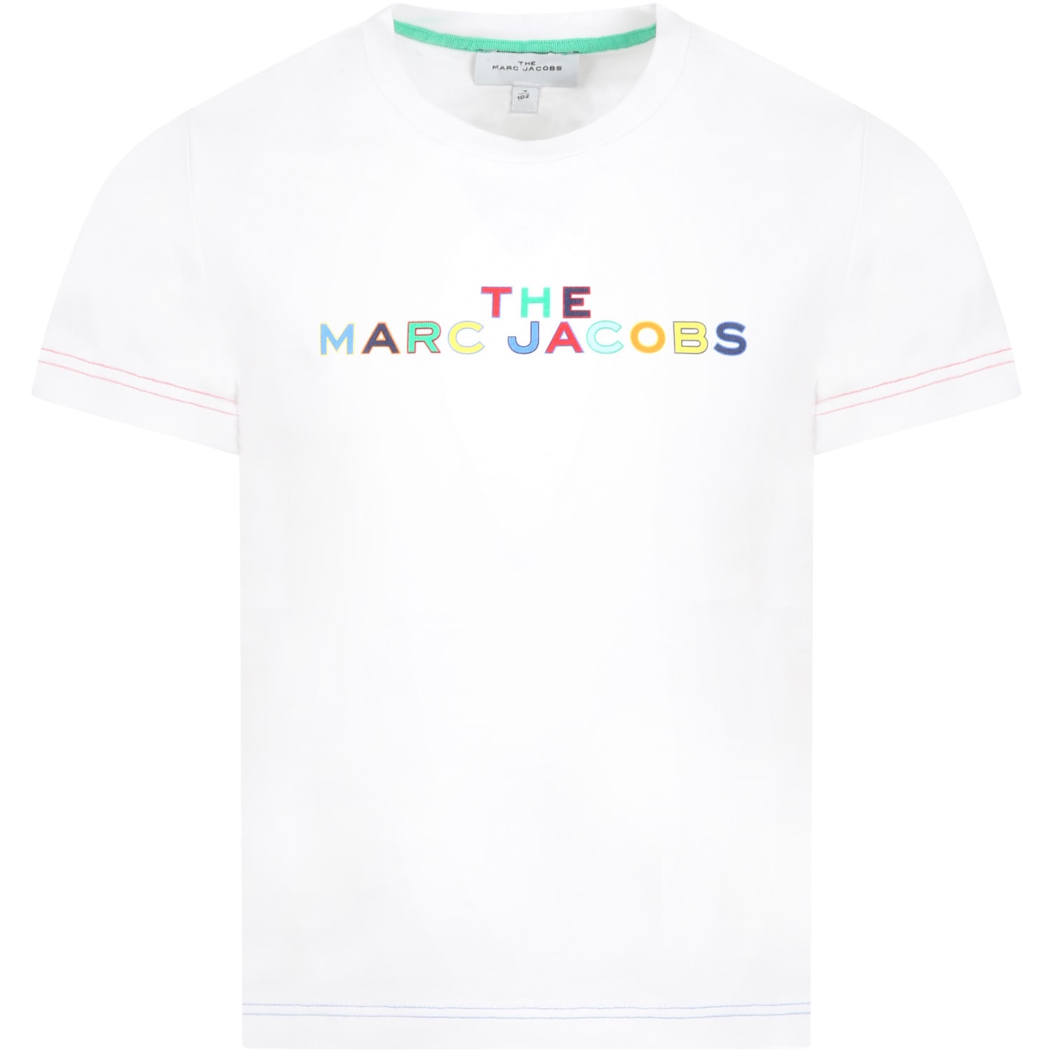 MARC JACOBS WHITE T-SHIRT FOR KIDS WITH LOGO