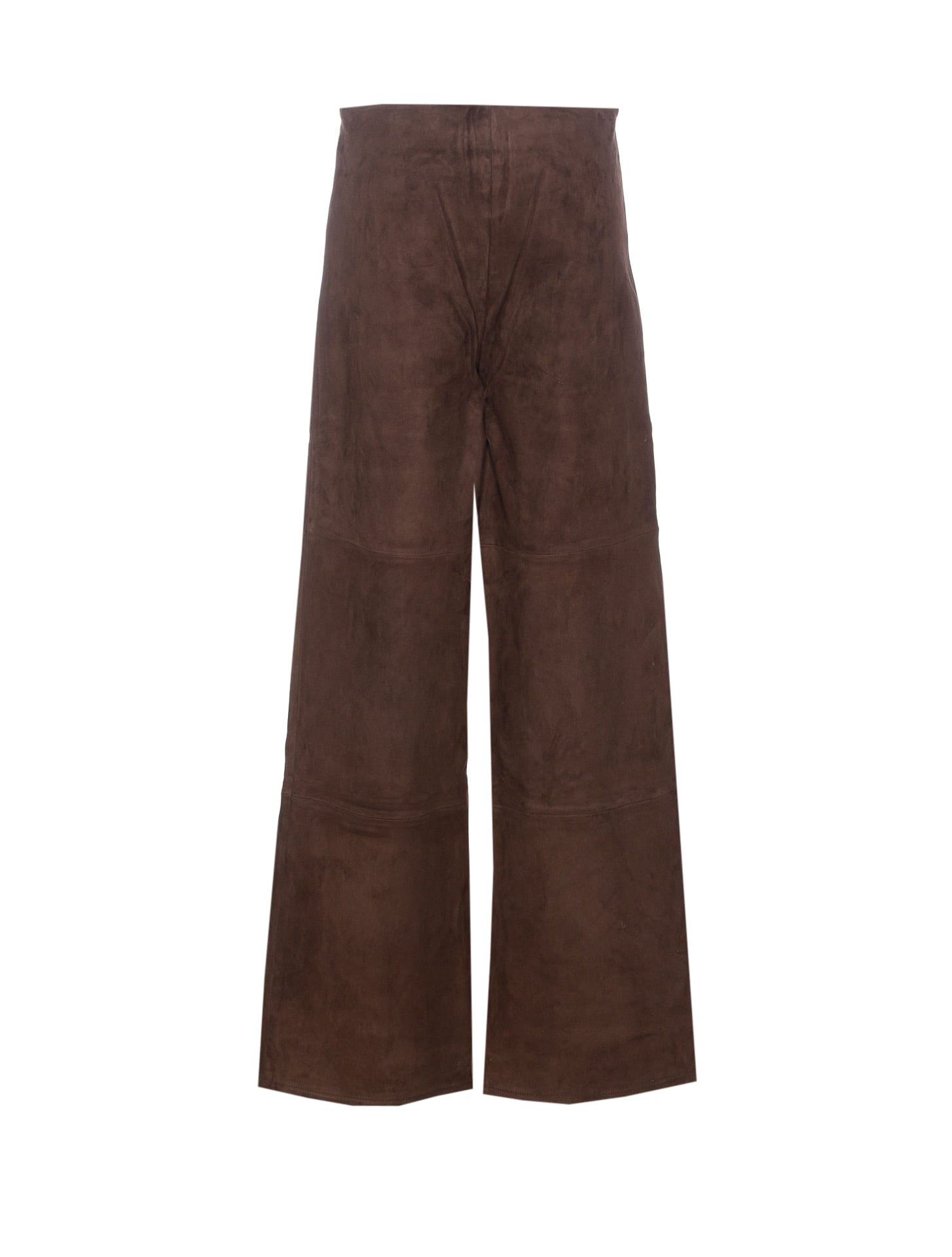Shop Arma Karina Stretch Suede Trousers In Brown