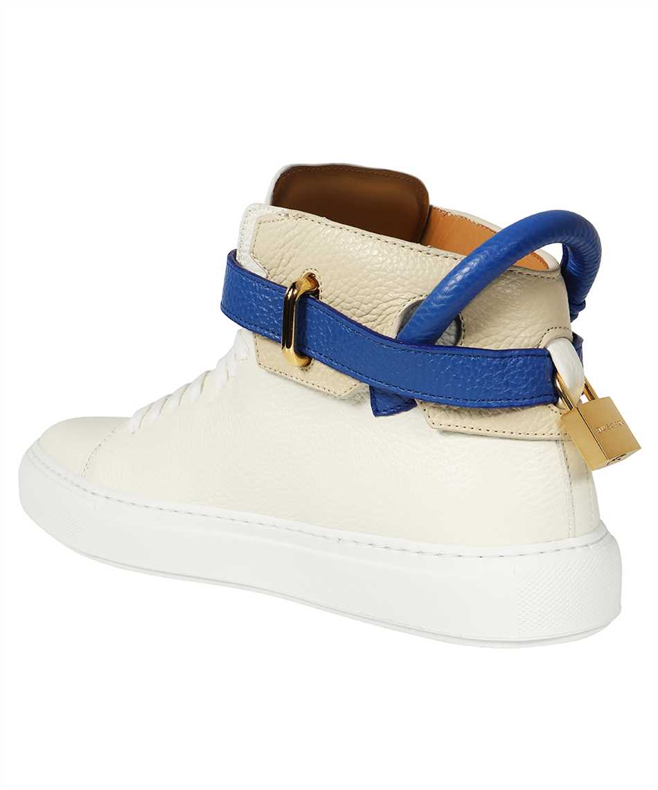 Shop Buscemi Leather High-top Sneakers In White