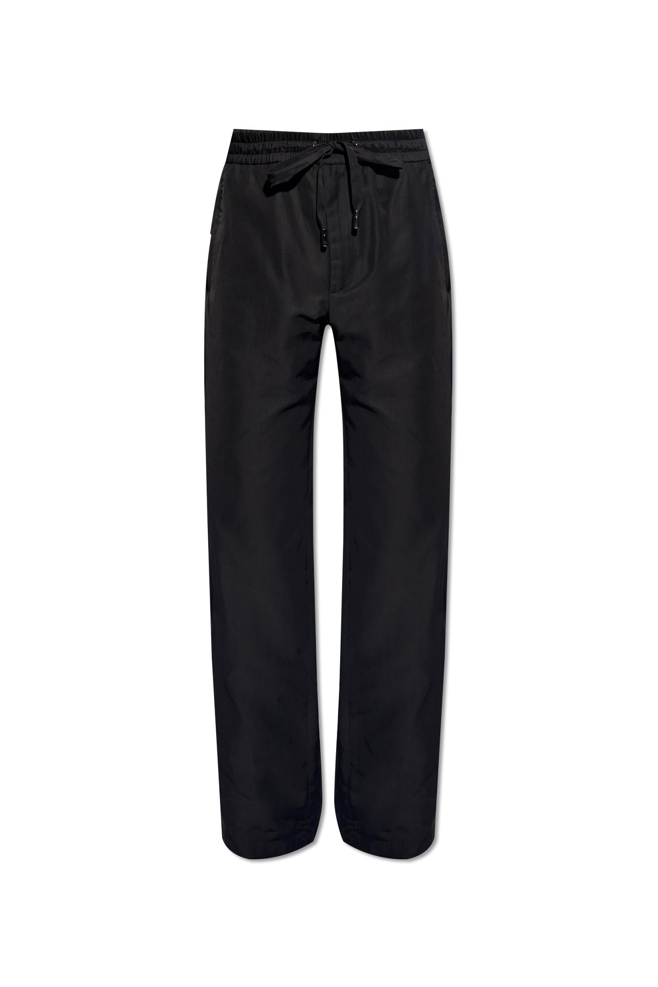 Dolce & Gabbana Straight Leg Trousers In Black